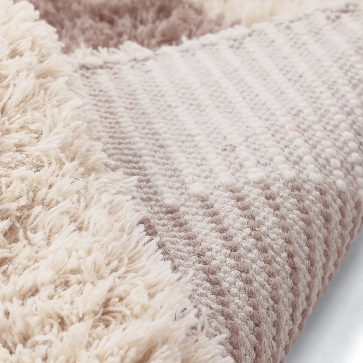 Wool rug - Khenifra Handknot Wool Premium (taupe/cream)