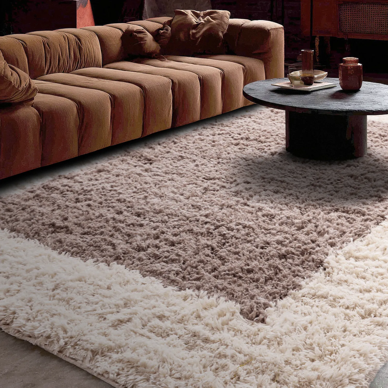 Wool rug - Khenifra Handknot Wool Premium (taupe/cream)