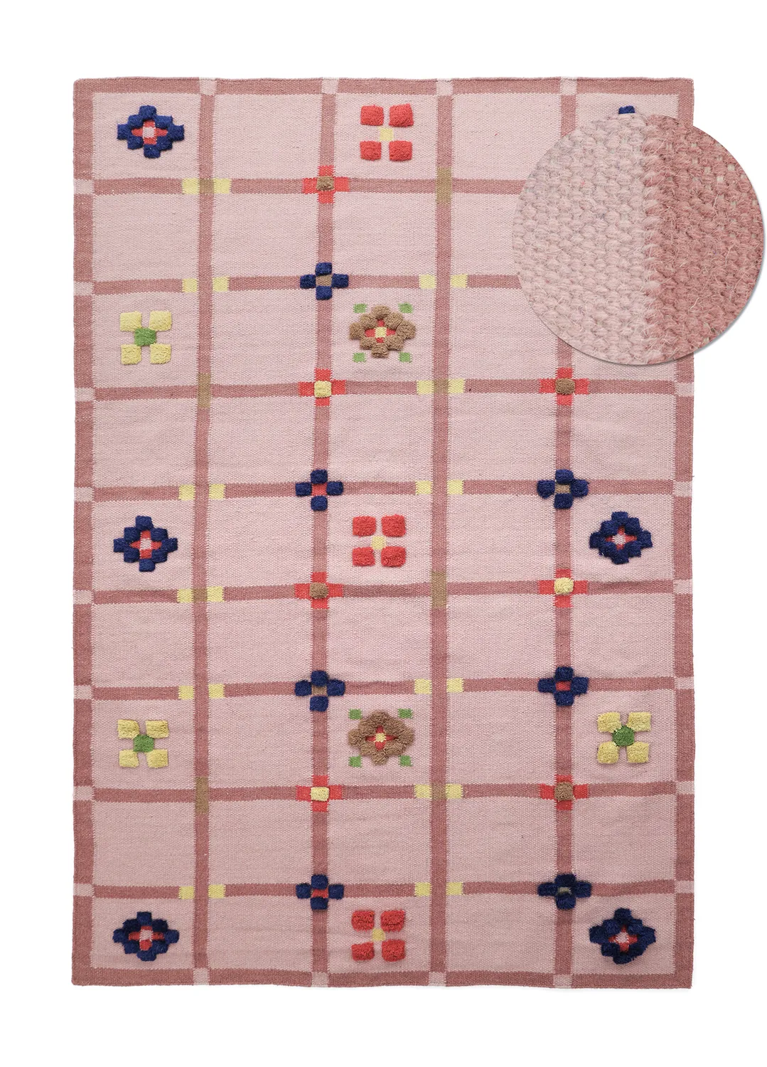 Wool rug - Lausanne Flatweave Tufted Premium (pink)