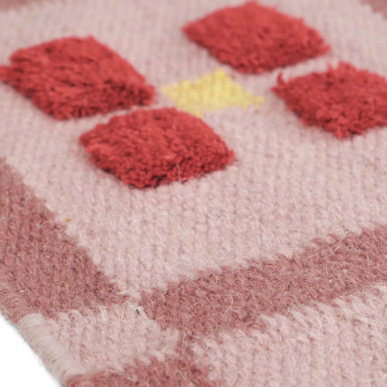 Wool rug - Lausanne Flatweave Tufted Premium (pink)