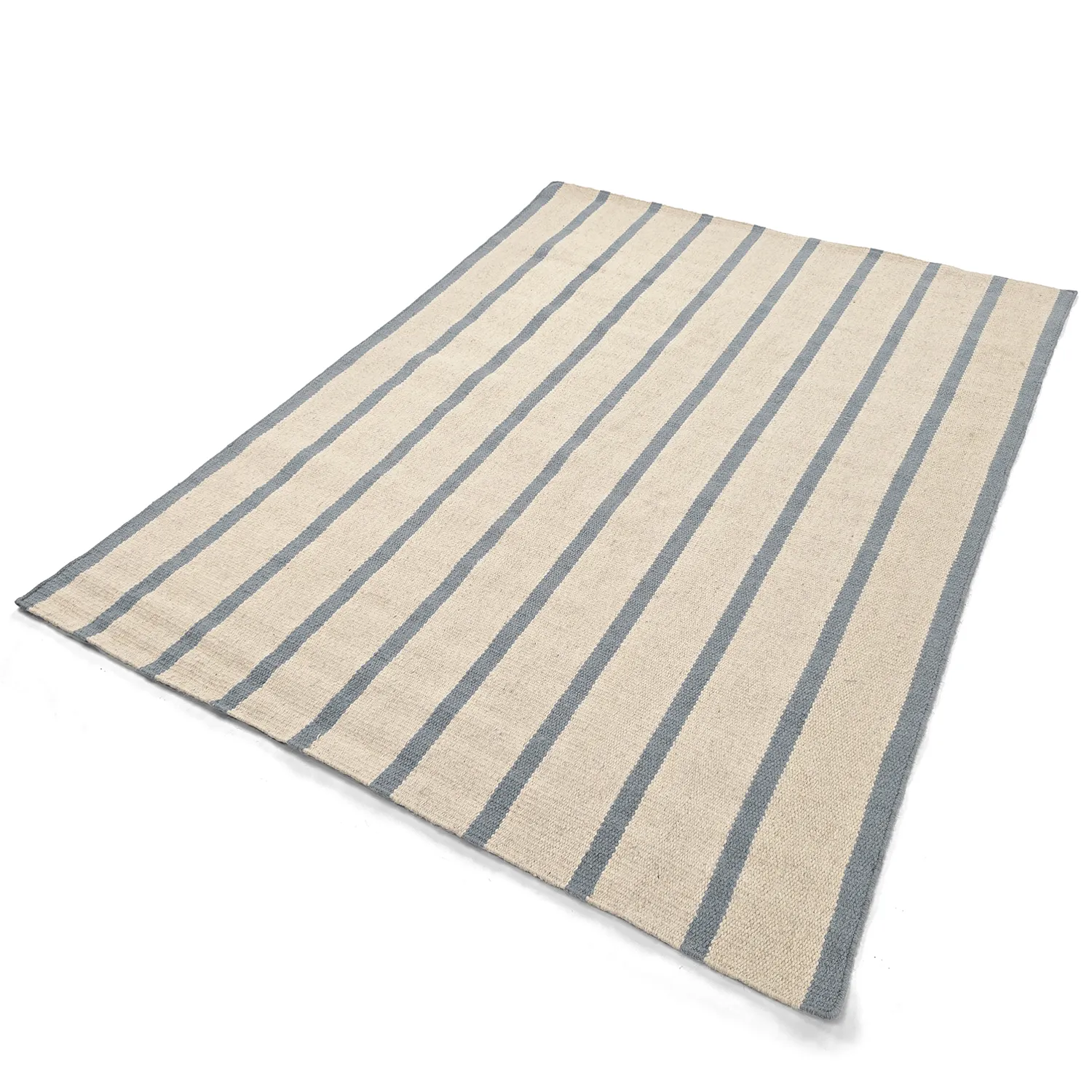 Wool rug - Luton (faded denim/white)