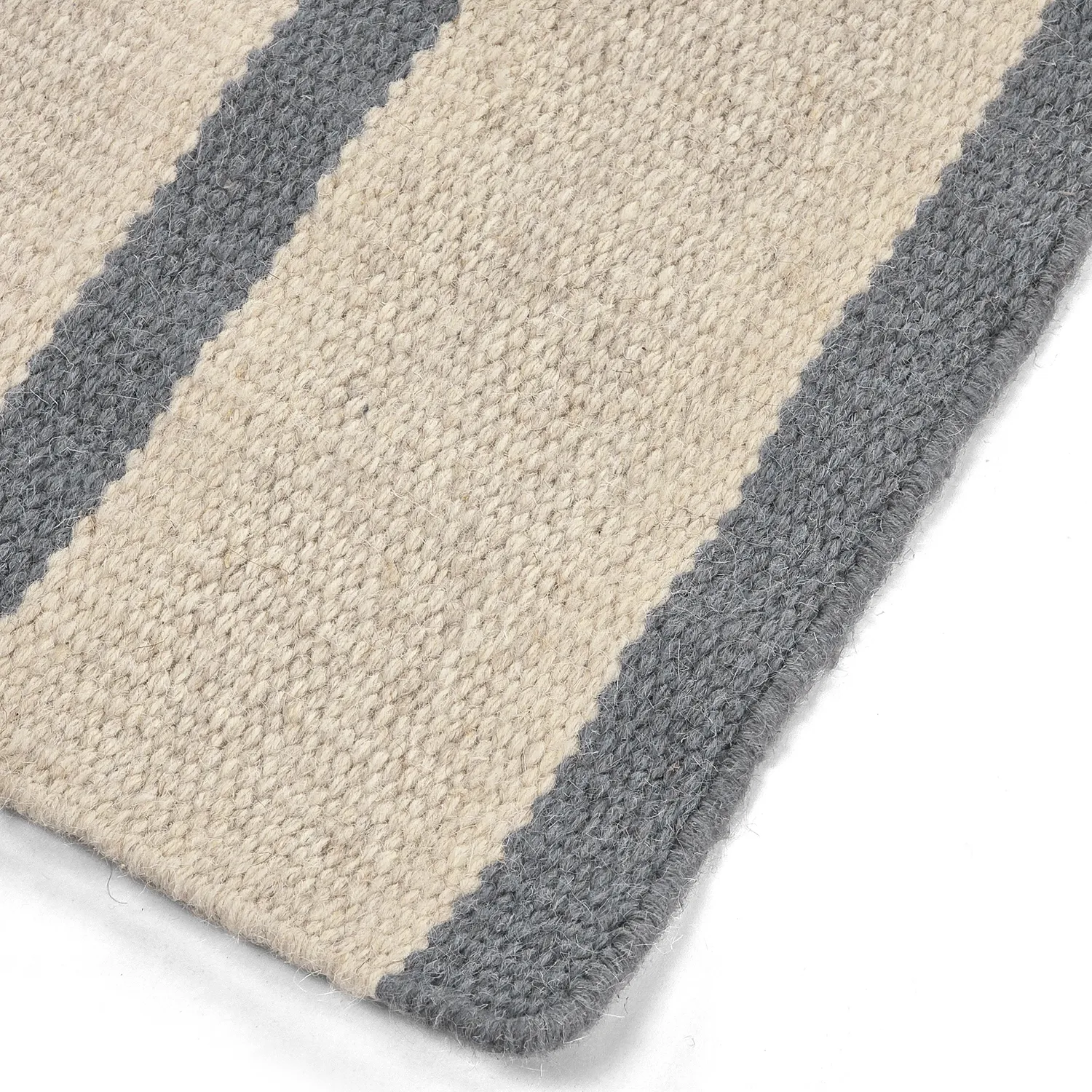 Wool rug - Luton (faded denim/white)