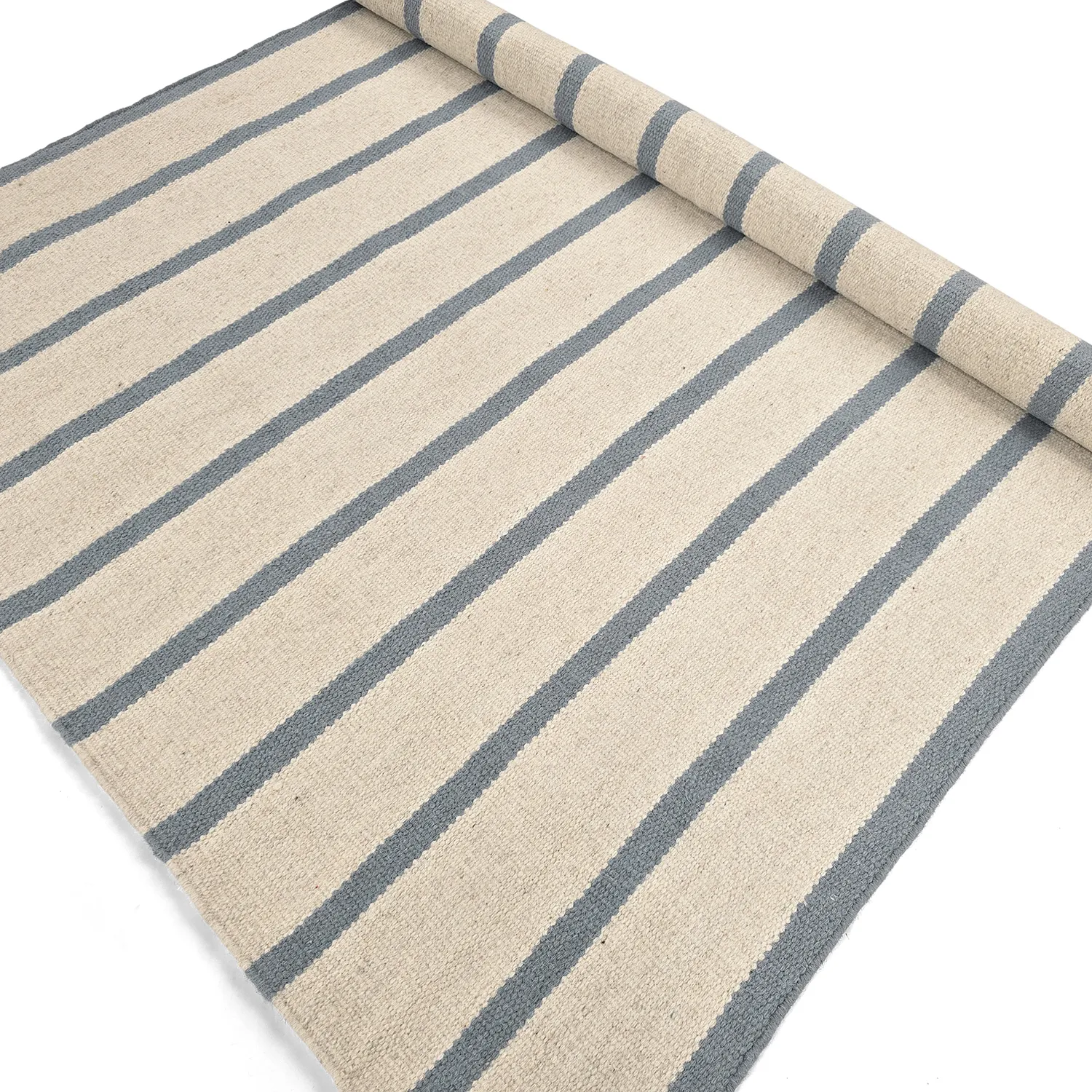 Wool rug - Luton (faded denim/white)