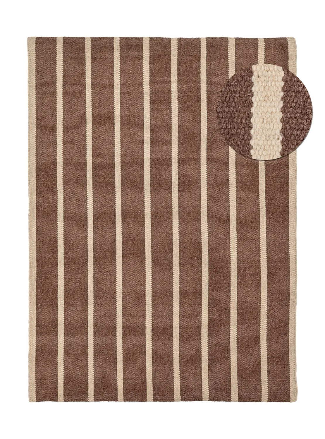 Wool rug - Luton (natural/deep taupe)