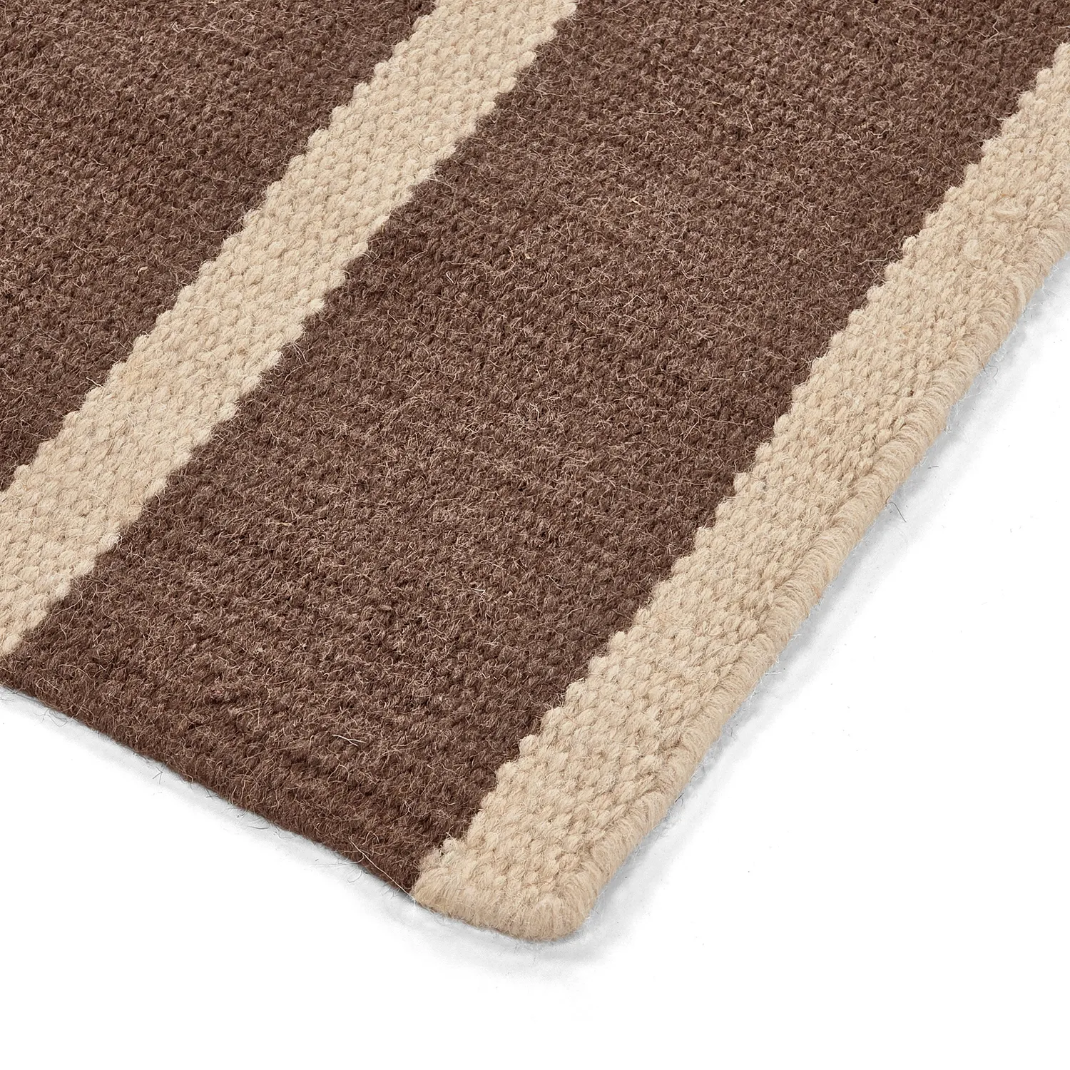 Wool rug - Luton (natural/deep taupe)