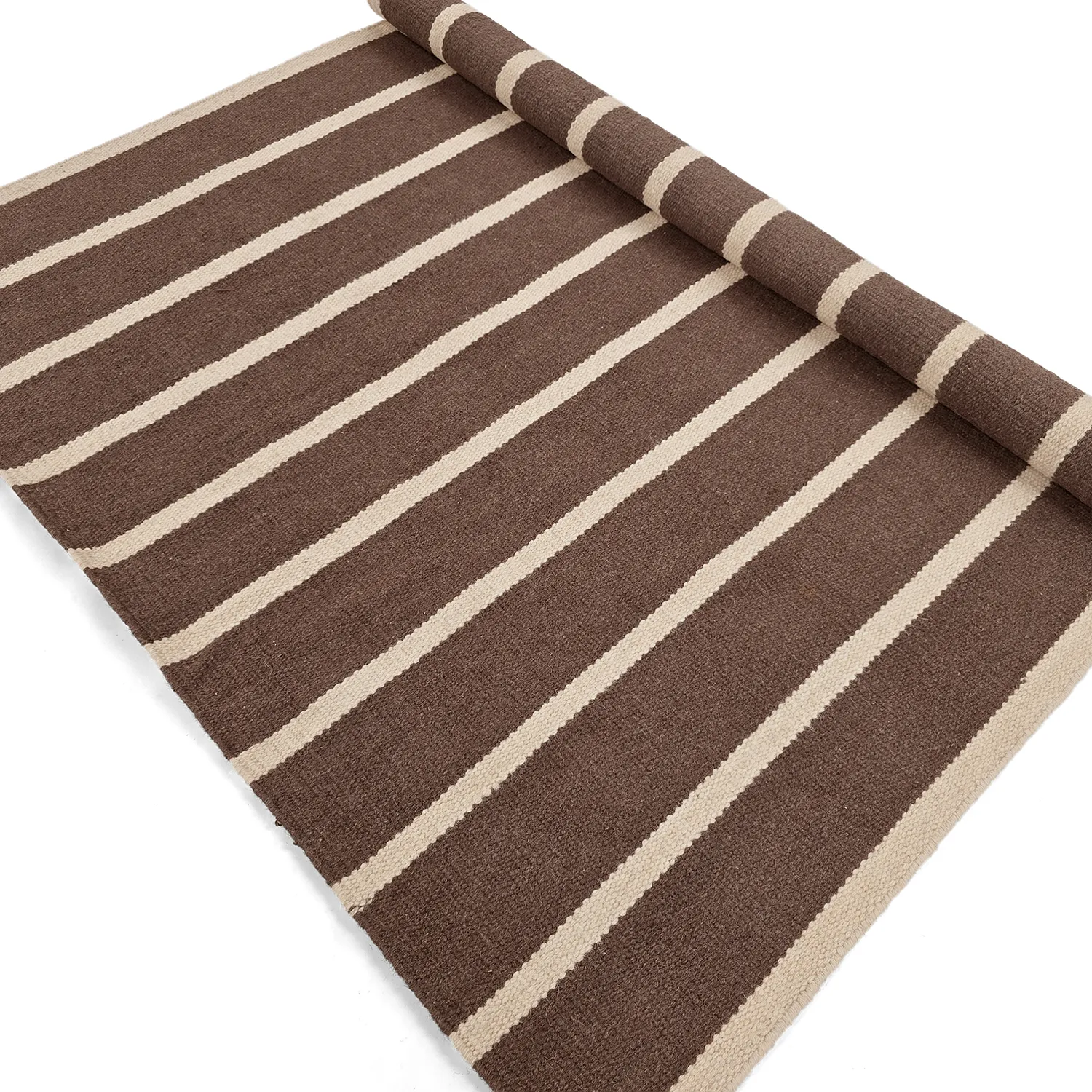 Wool rug - Luton (natural/deep taupe)