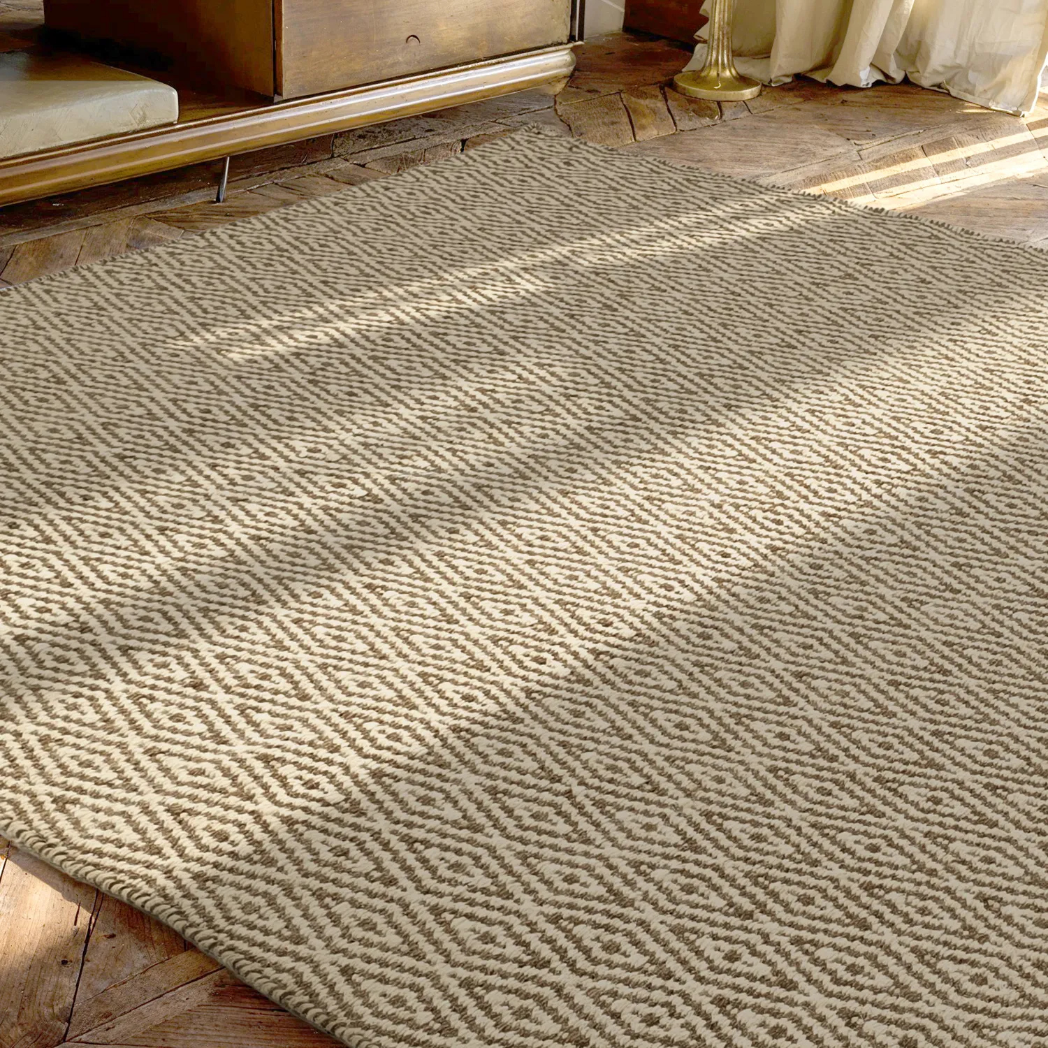 Wool rug - Monastir (brown/white)