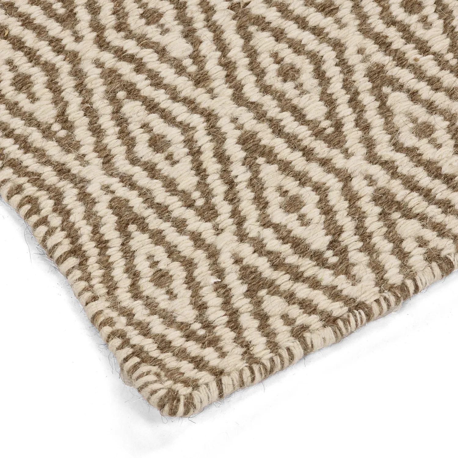 Wool rug - Monastir (brown/white)