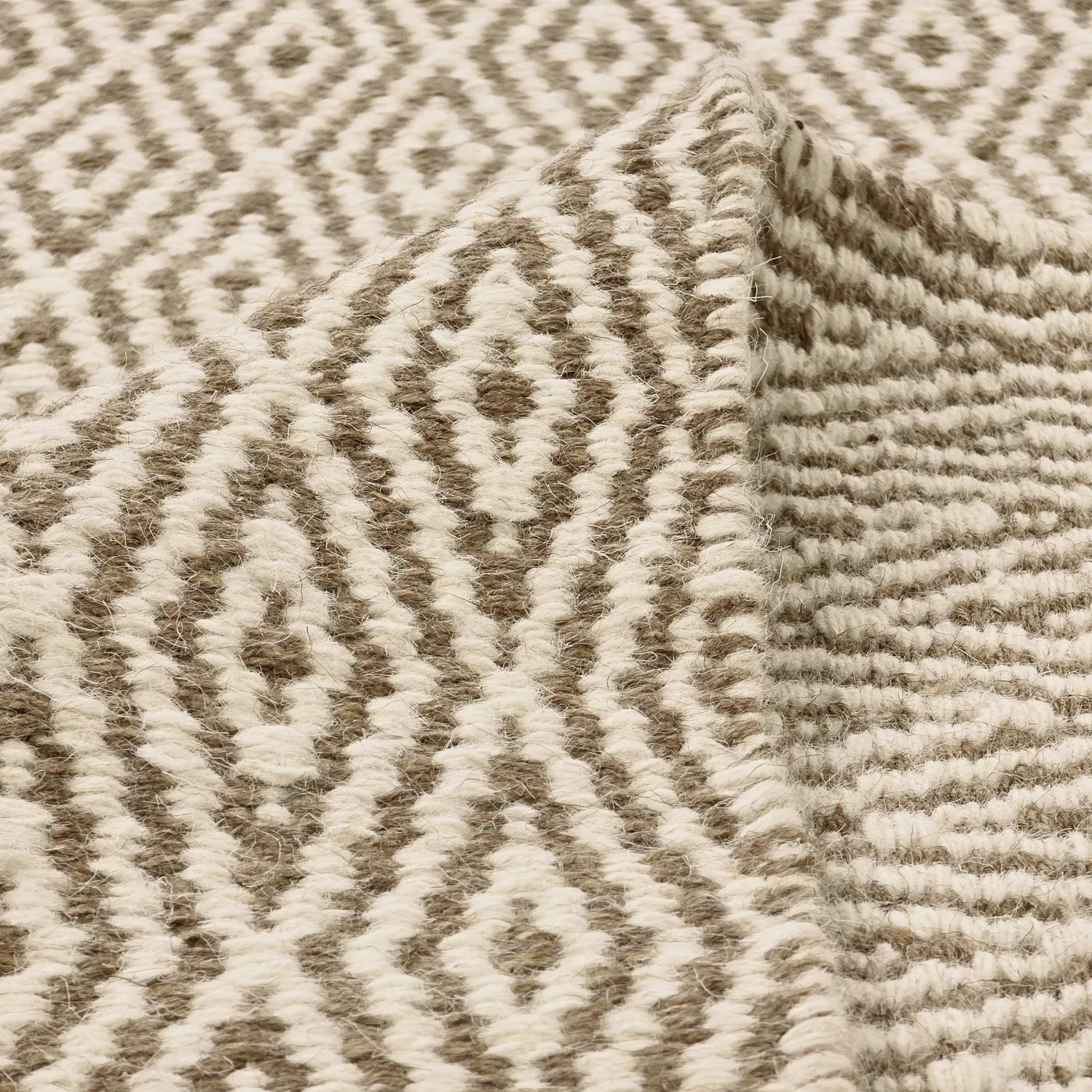 Wool rug - Monastir (brown/white)