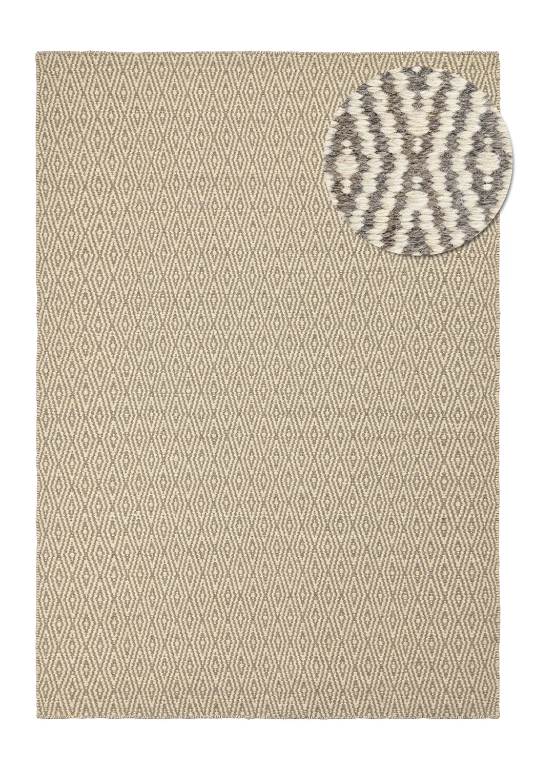 Wool rug - Monastir (grey/white)