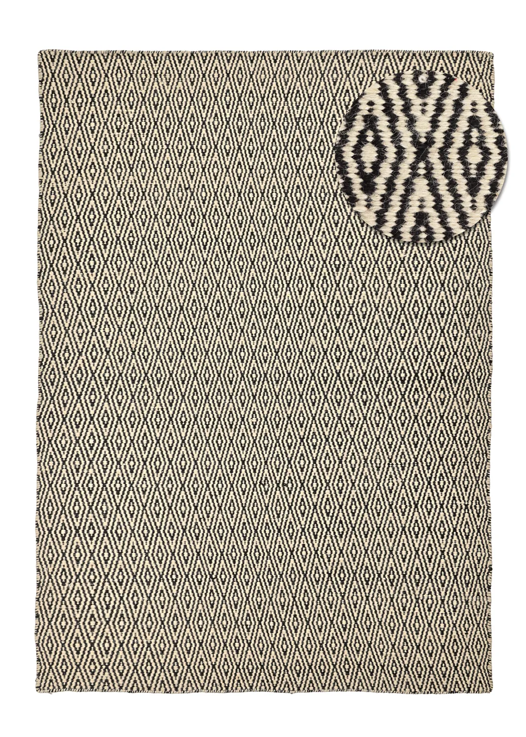 Wool rug - Monastir (black/white)