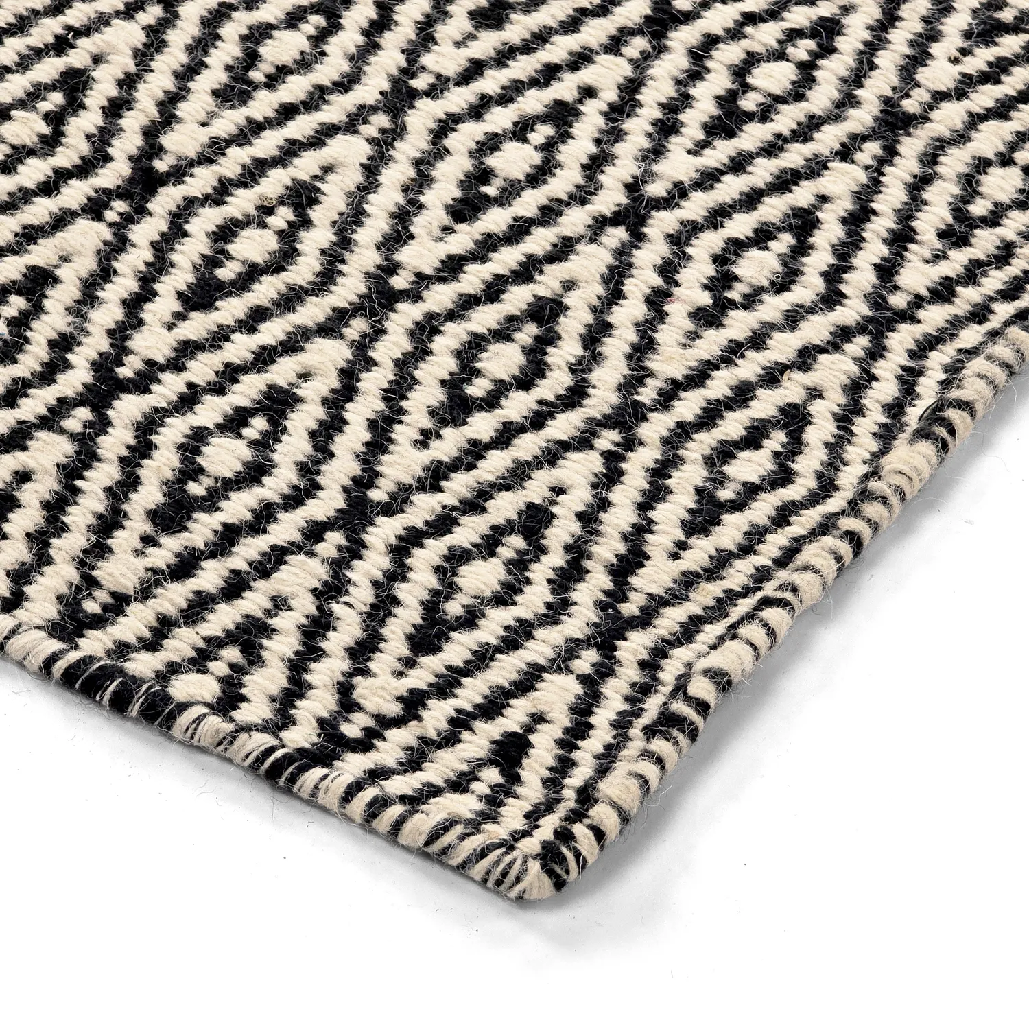 Wool rug - Monastir (black/white)