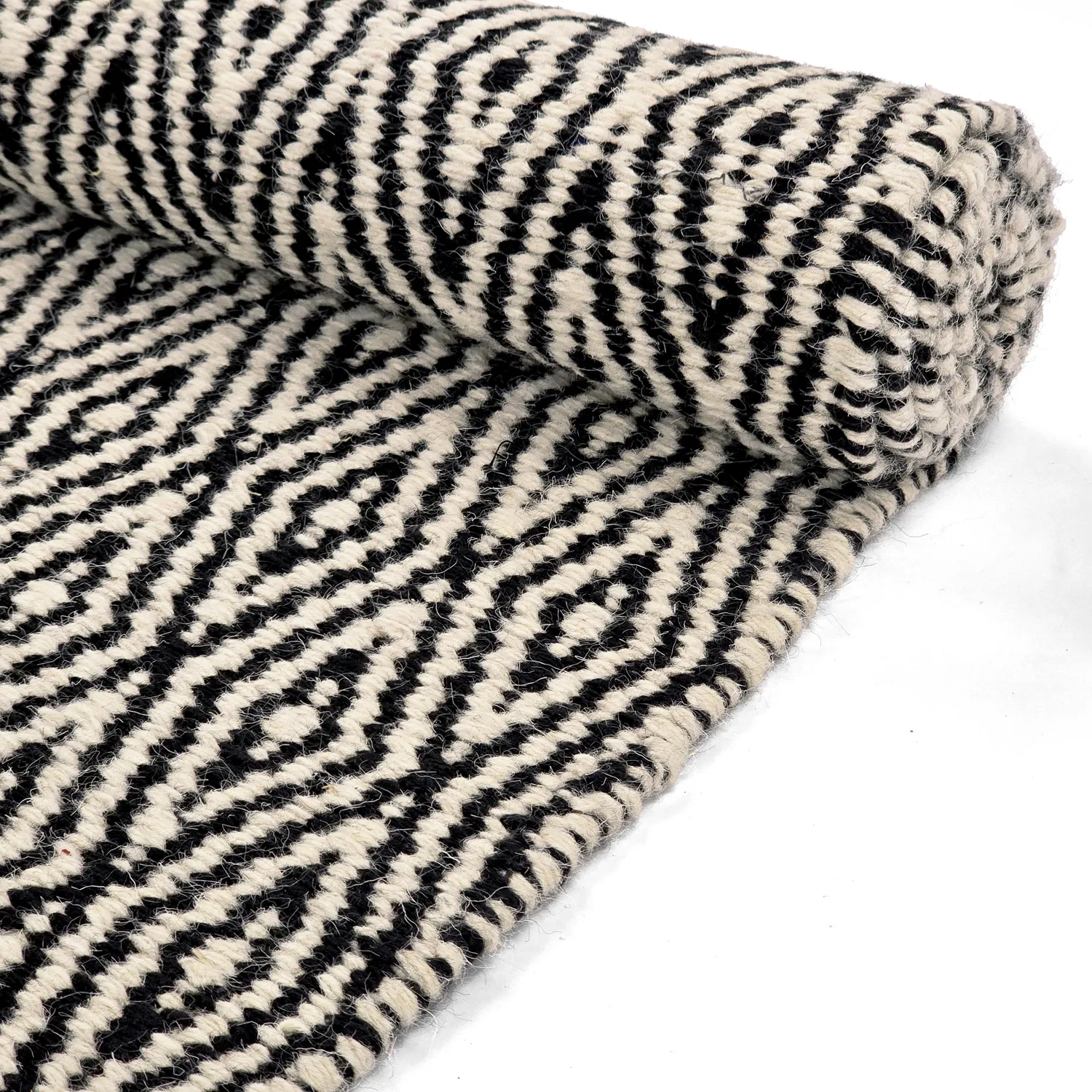 Wool rug - Monastir (black/white)
