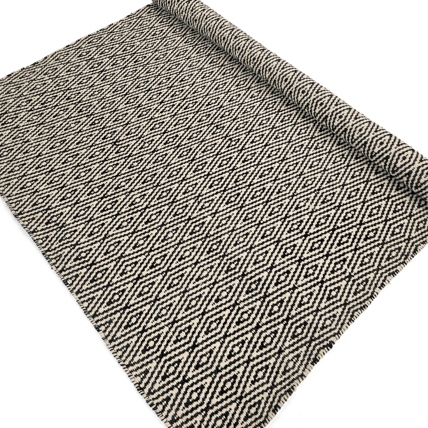 Wool rug - Monastir (black/white)
