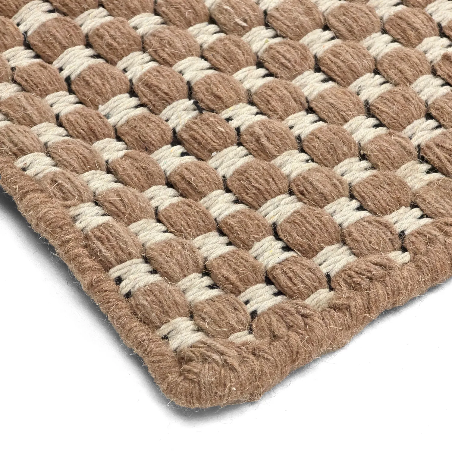 Wool rug - Ovelia (brown/white)