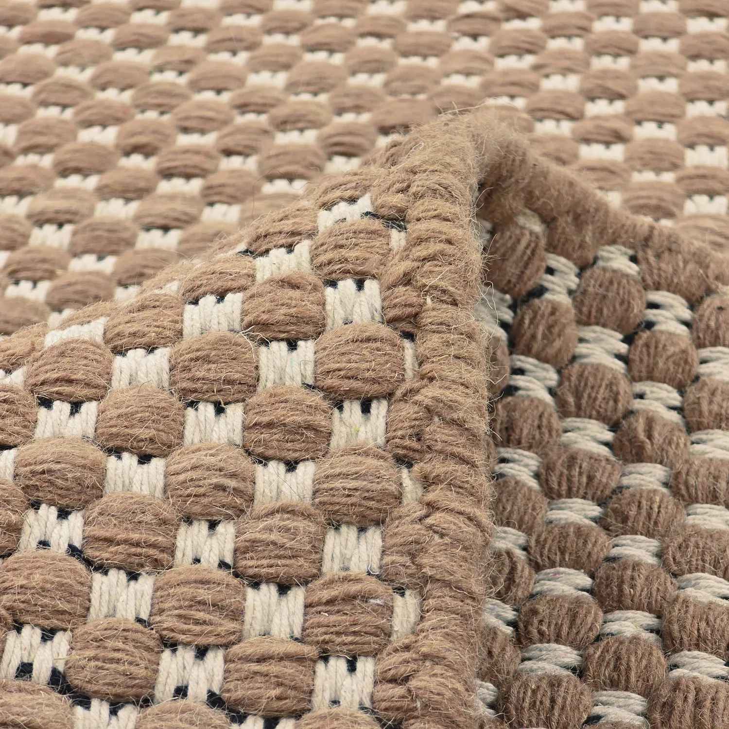 Wool rug - Ovelia (brown/white)