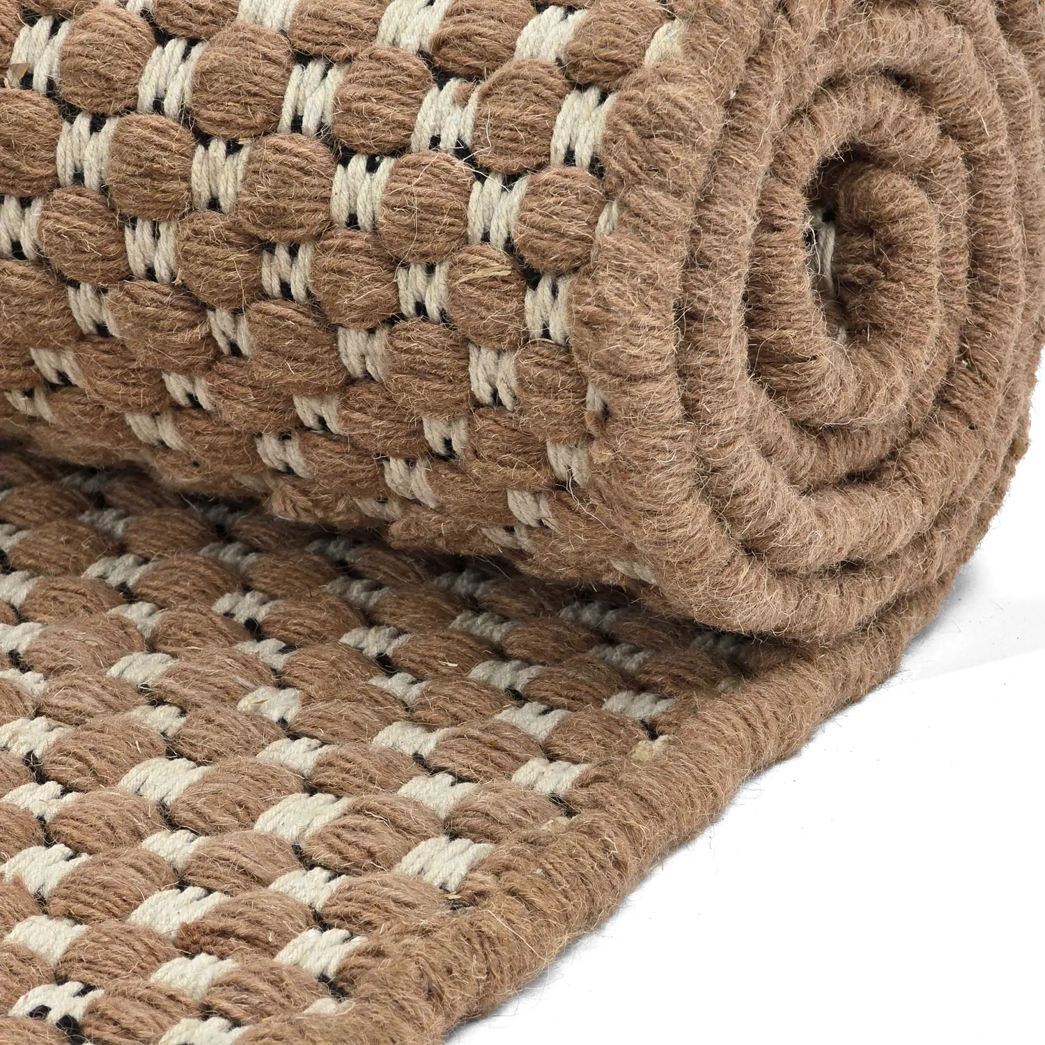 Wool rug - Ovelia (brown/white)
