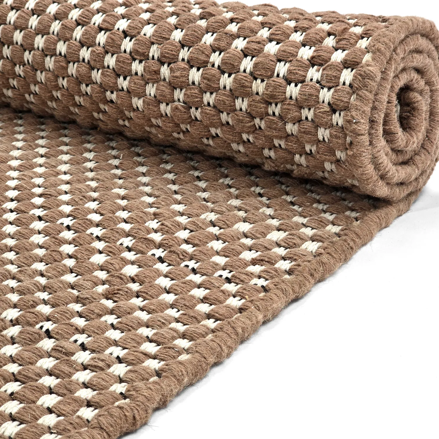 Wool rug - Ovelia (brown/white)