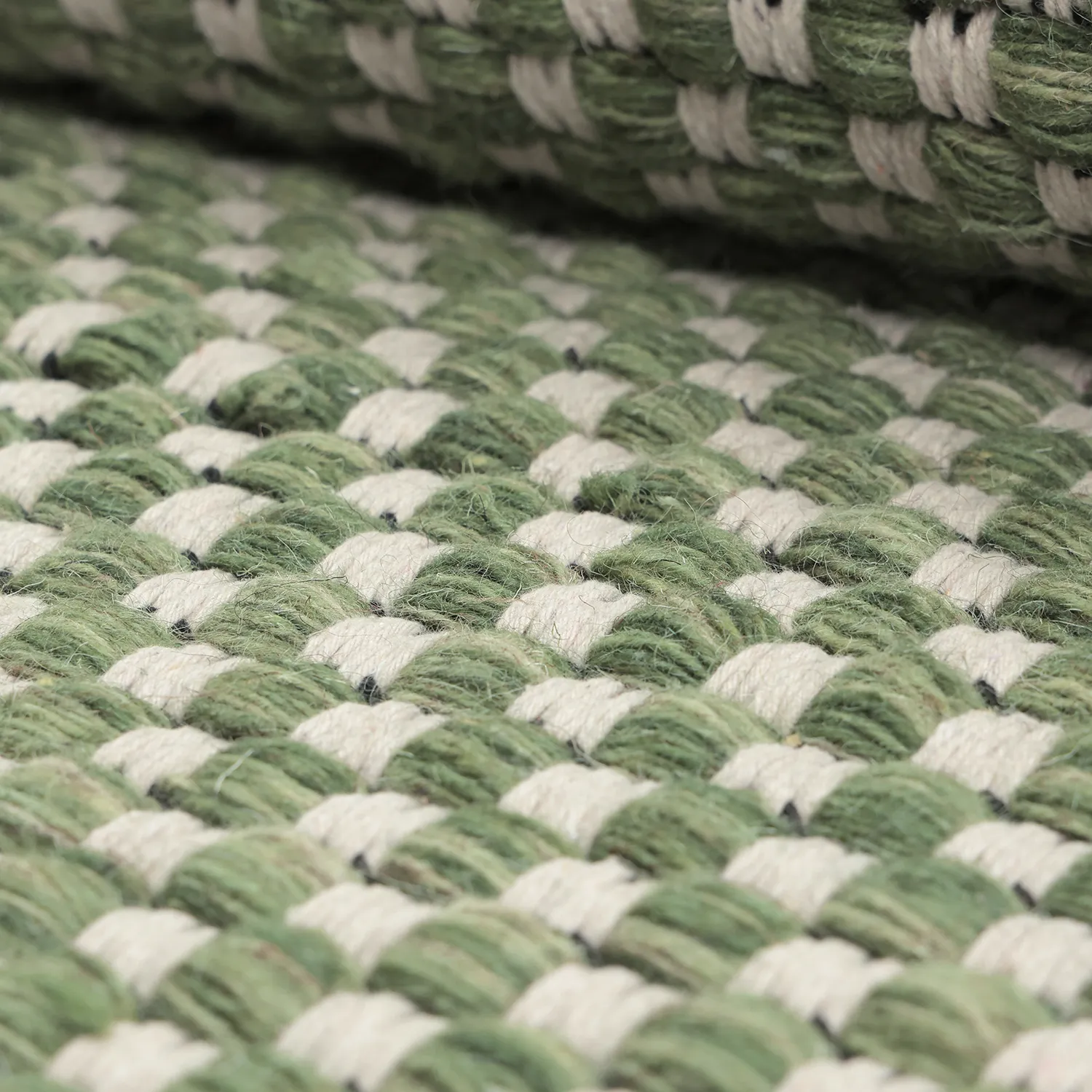 Round rug - Ovelia (green/white)