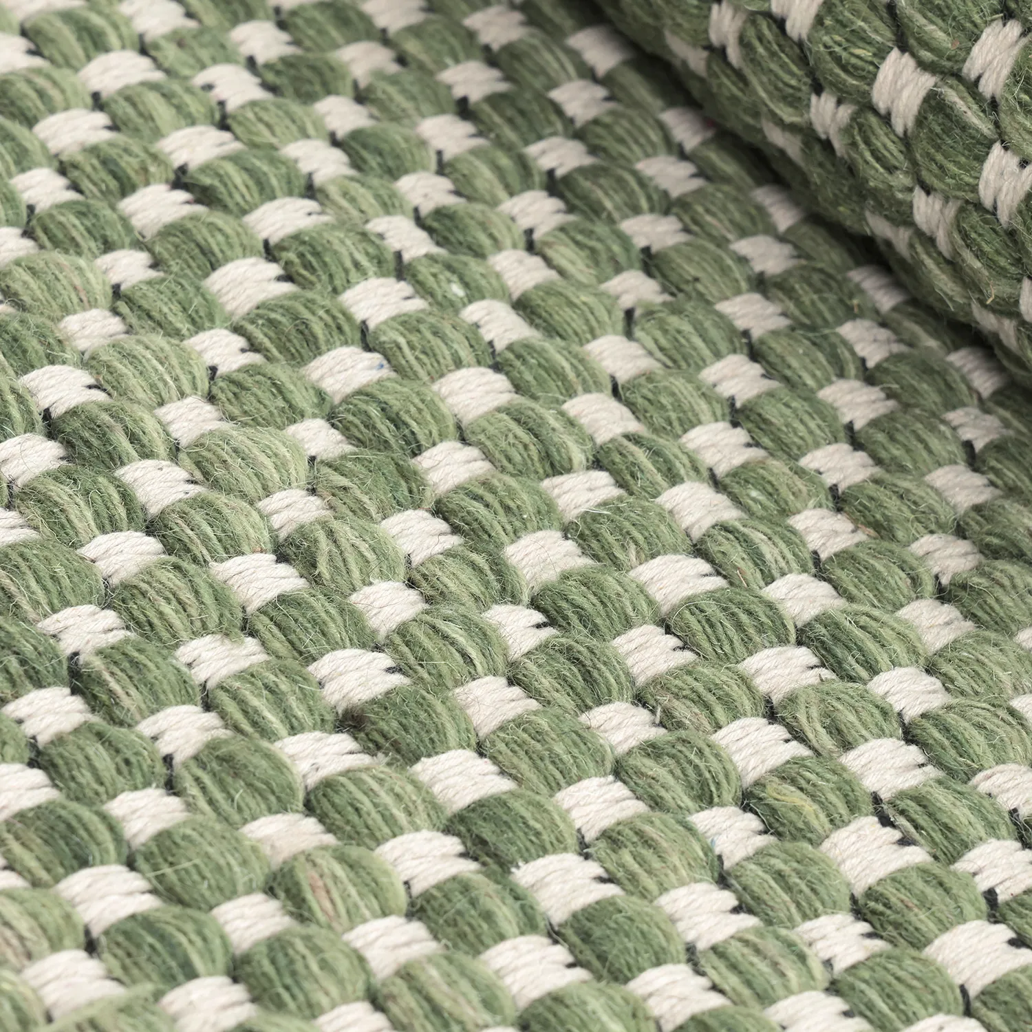Round rug - Ovelia (green/white)