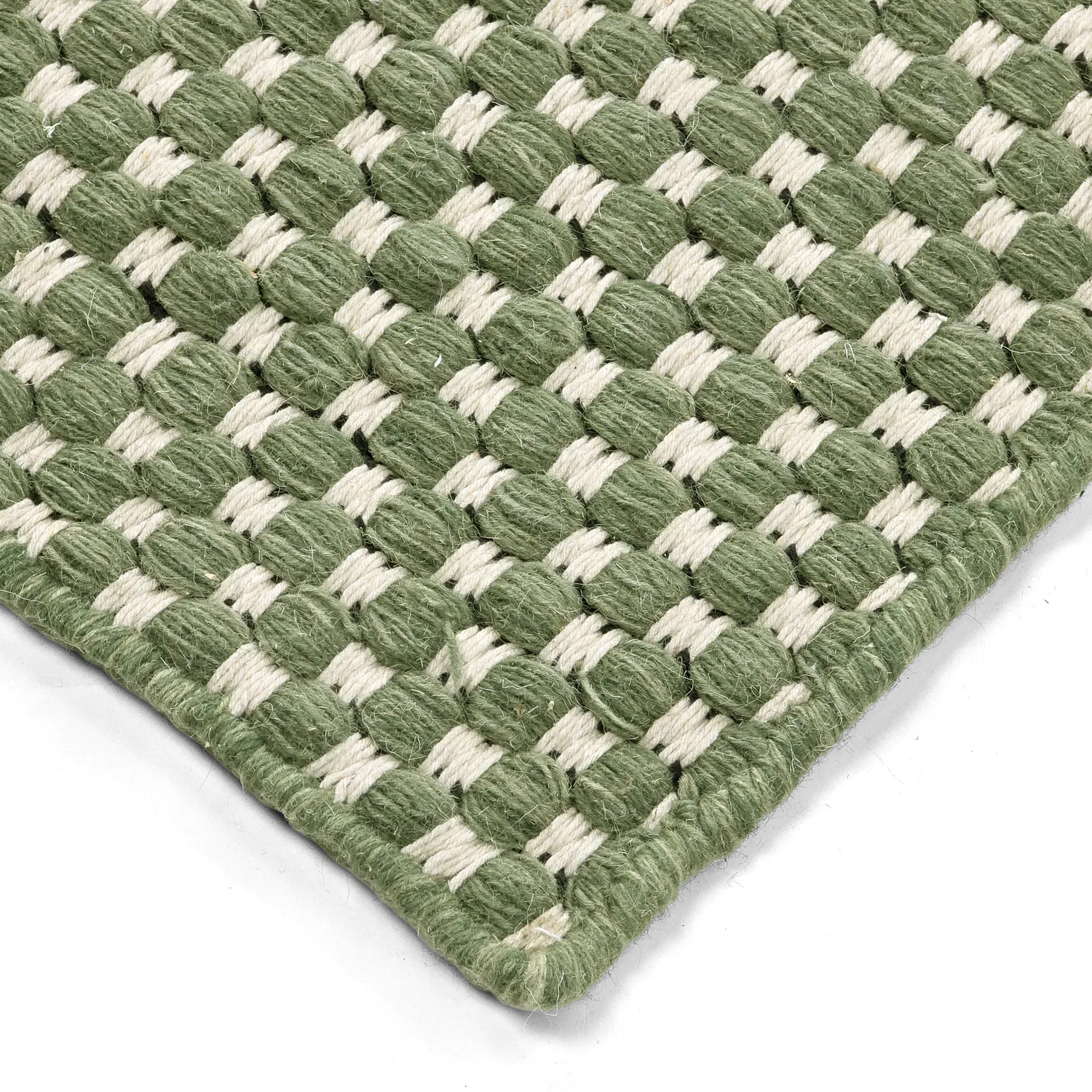 Wool rug - Ovelia (green/white)