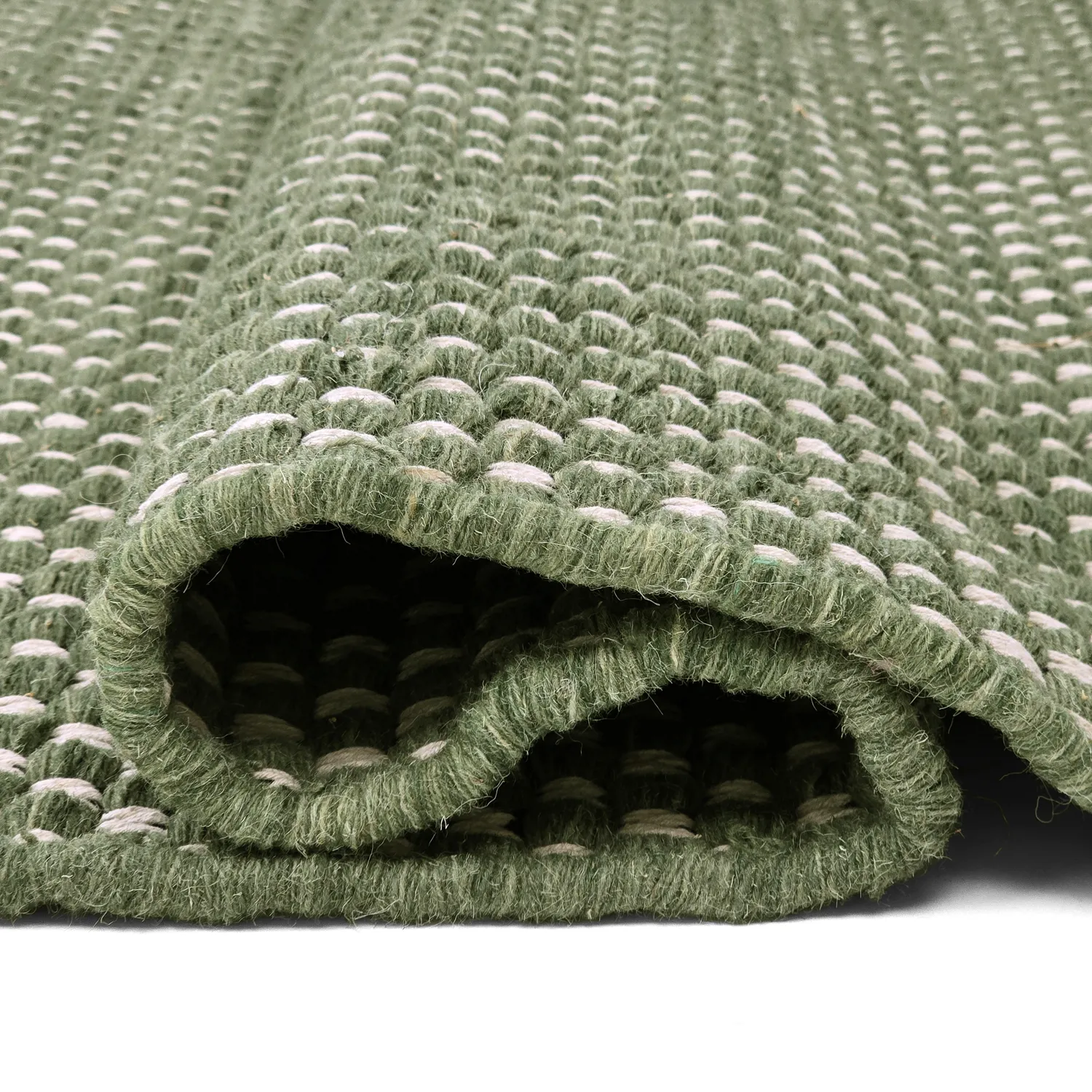 Wool rug - Ovelia (green/white)