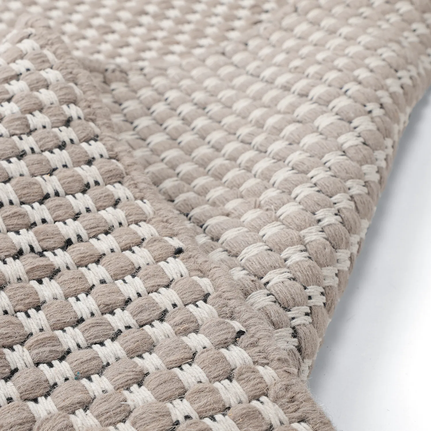 Wool rug - Ovelia (taupe/white)