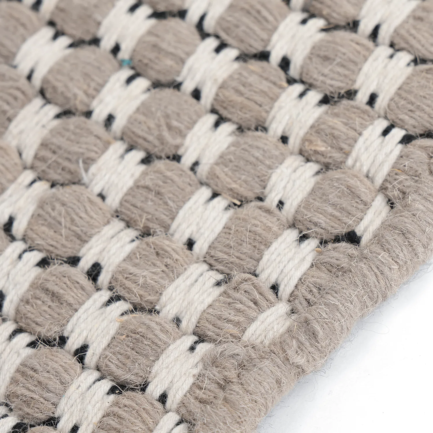 Wool rug - Ovelia (taupe/white)
