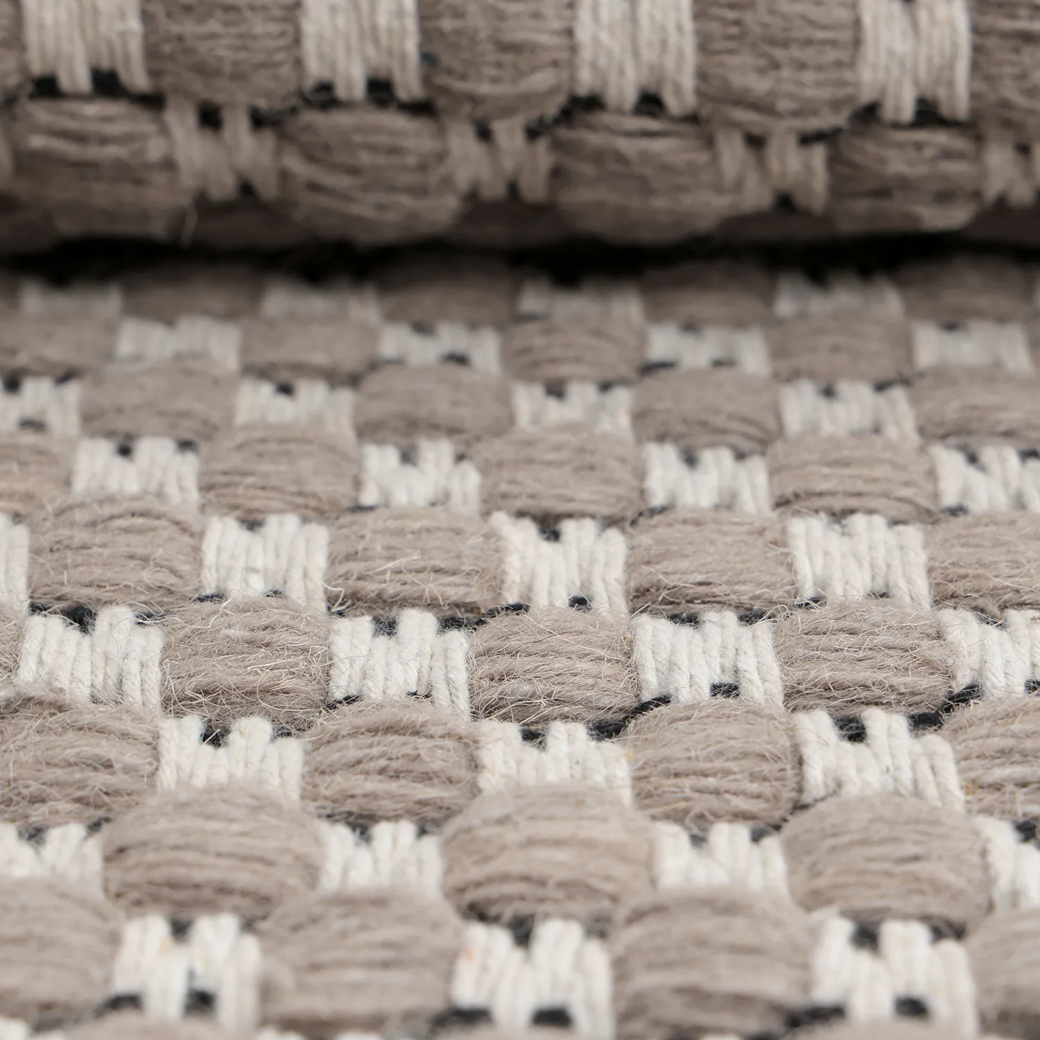 Wool rug - Ovelia (taupe/white)