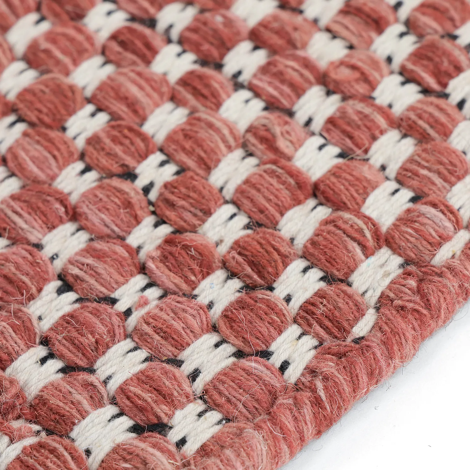 Wool rug - Ovelia (terracotta/white)