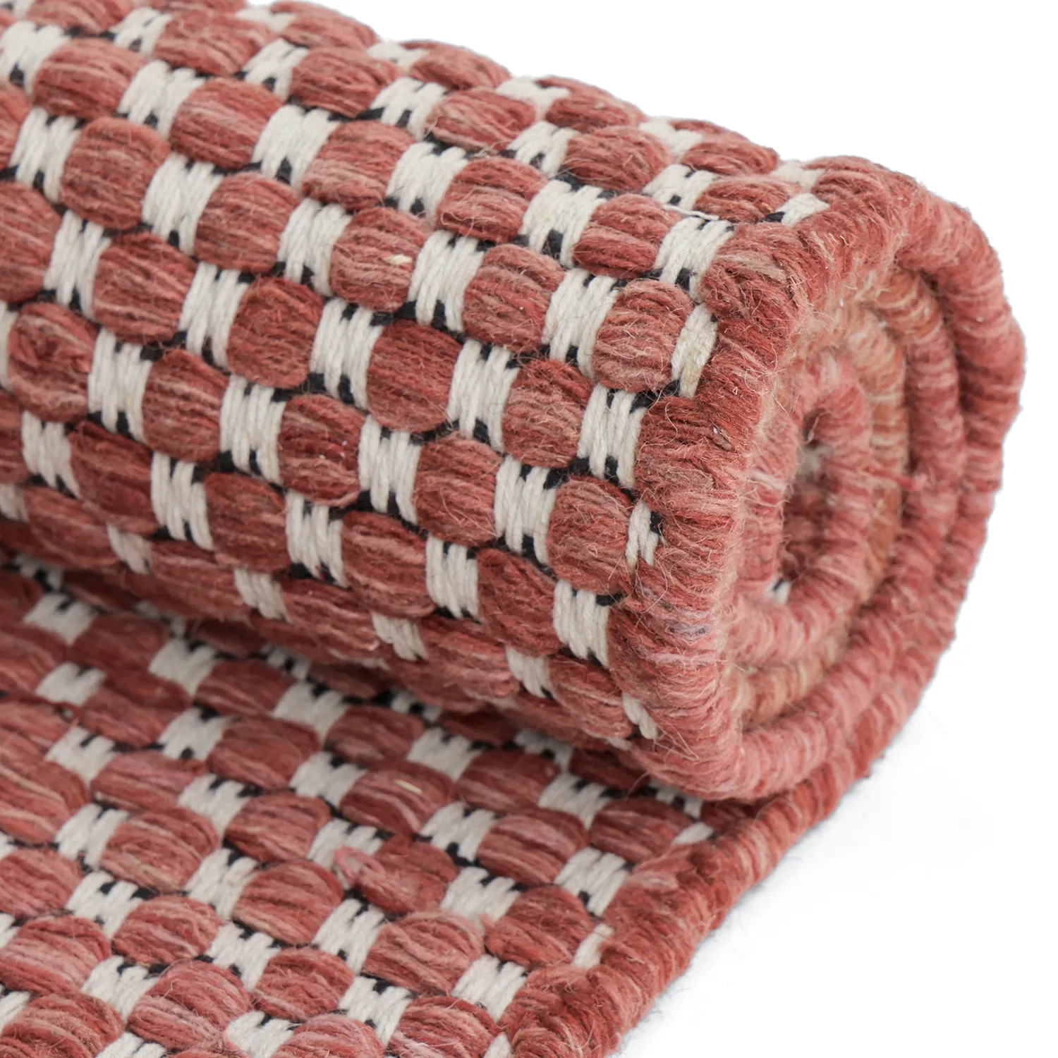 Wool rug - Ovelia (terracotta/white)