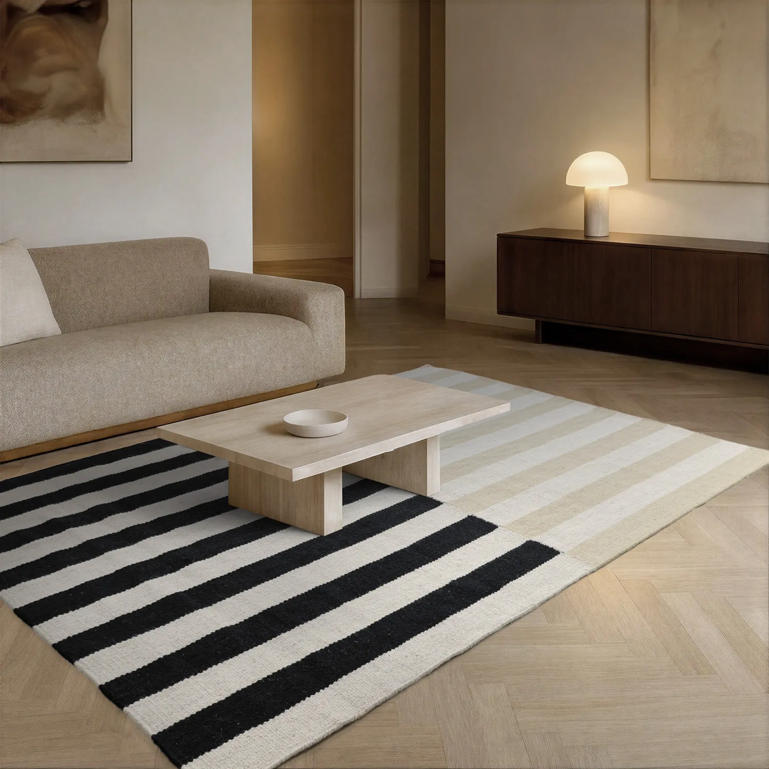 Wool rug - Peniche (cream/beige)