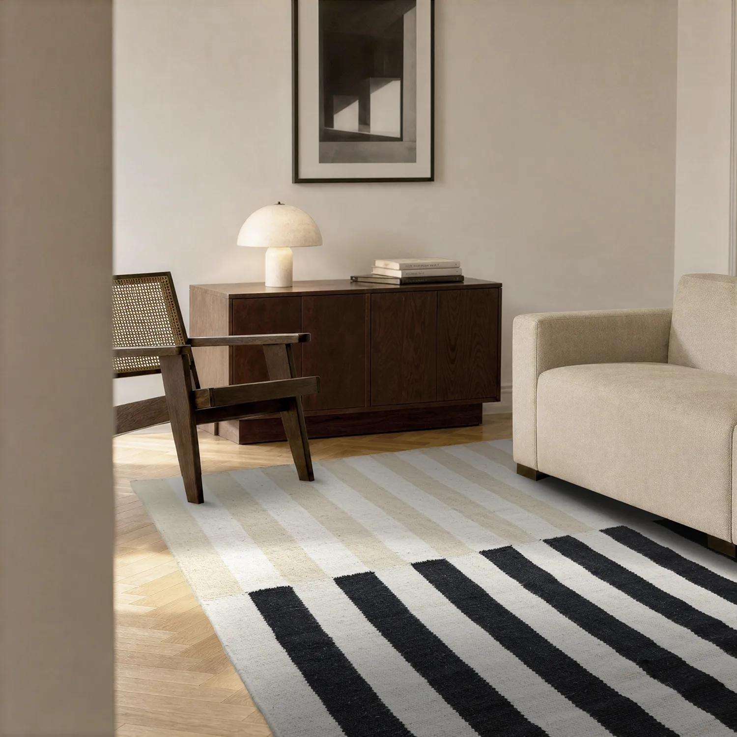 Wool rug - Peniche (cream/beige)