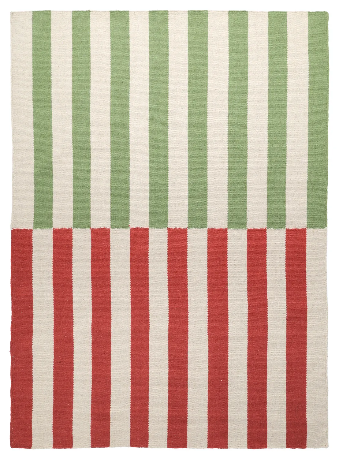 Wool rug - Peniche (cream/green/red)