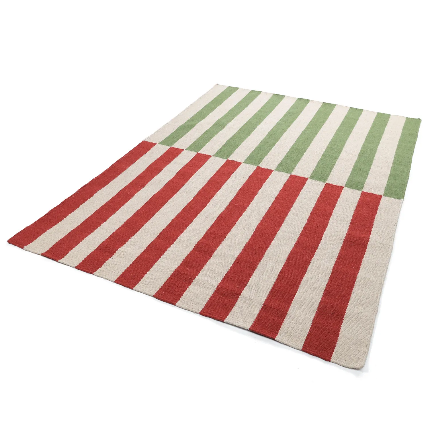 Wool rug - Peniche (cream/green/red)