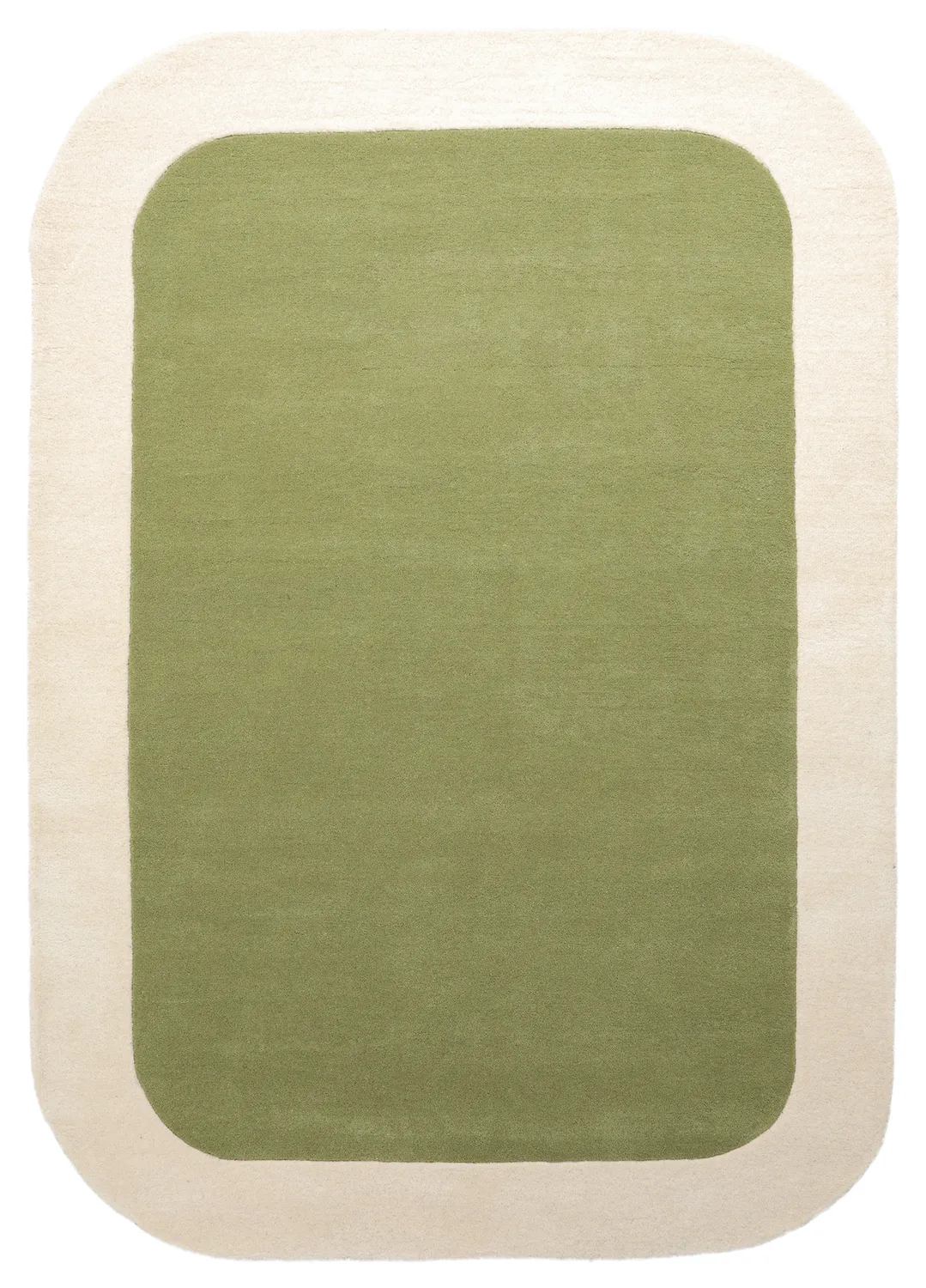 Wool rug - Puri Hand Tufted Wool Premium (green/cream)