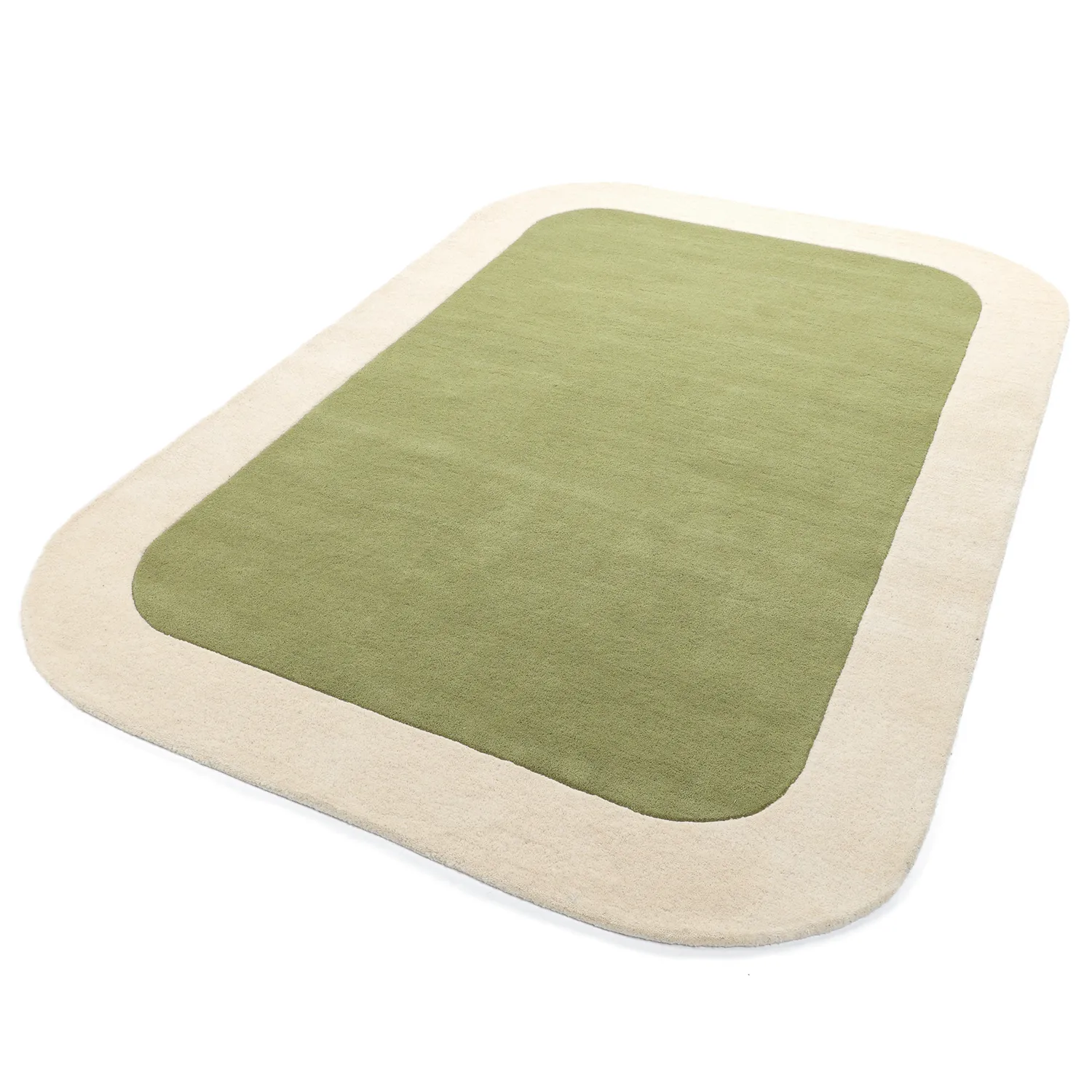 Wool rug - Puri Hand Tufted Wool Premium (green/cream)