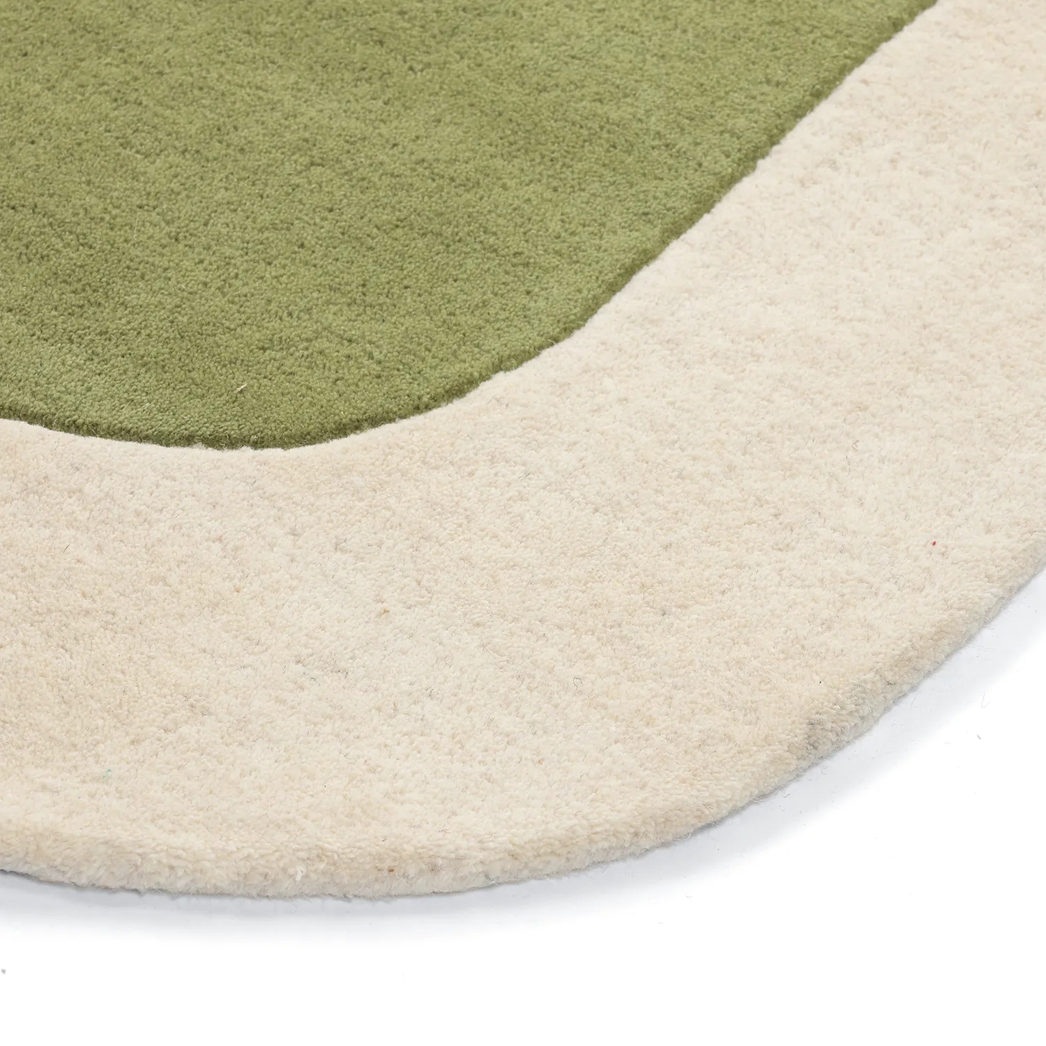 Wool rug - Puri Hand Tufted Wool Premium (green/cream)
