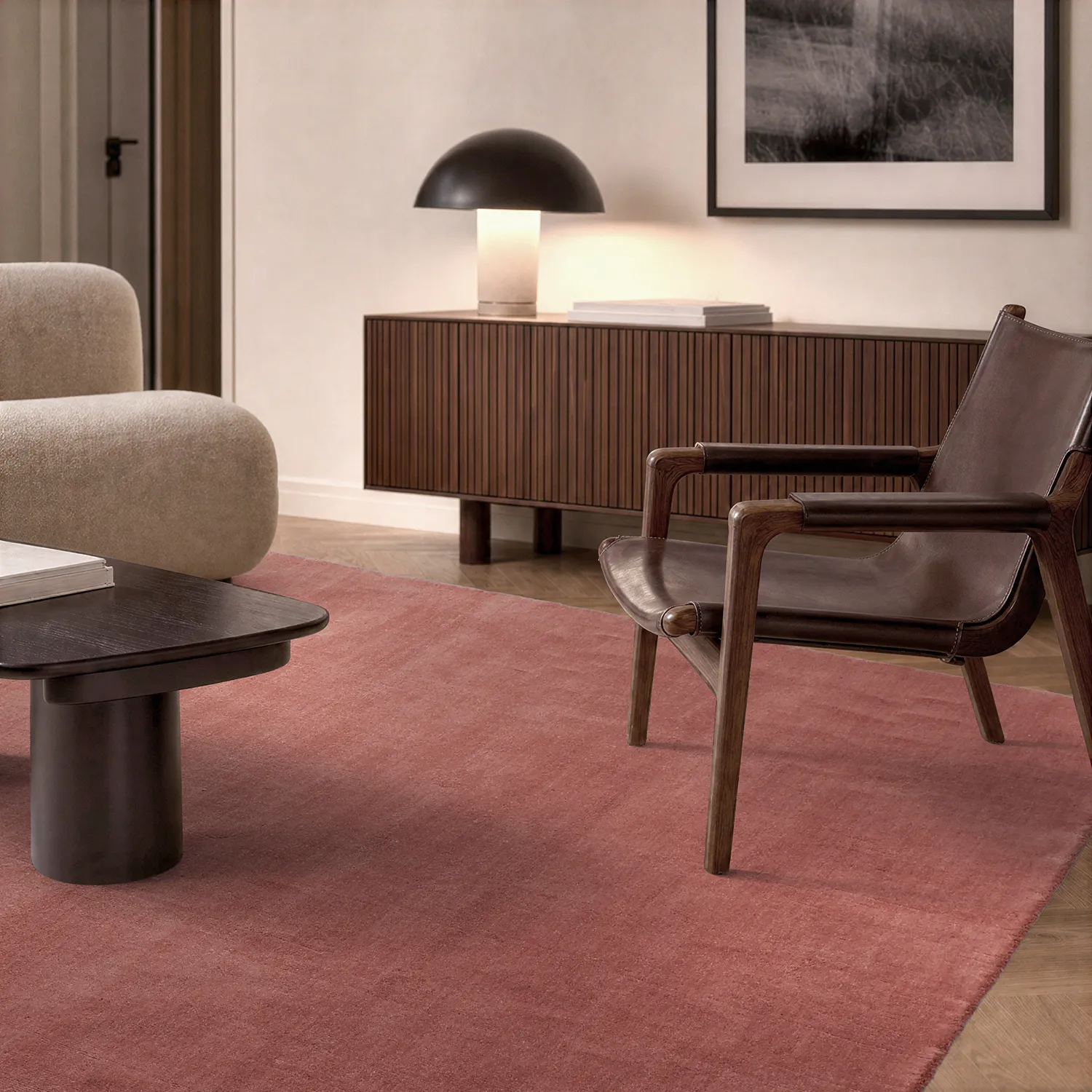 Wool rug - Rozel Handloom Wool Premium (dusty red)