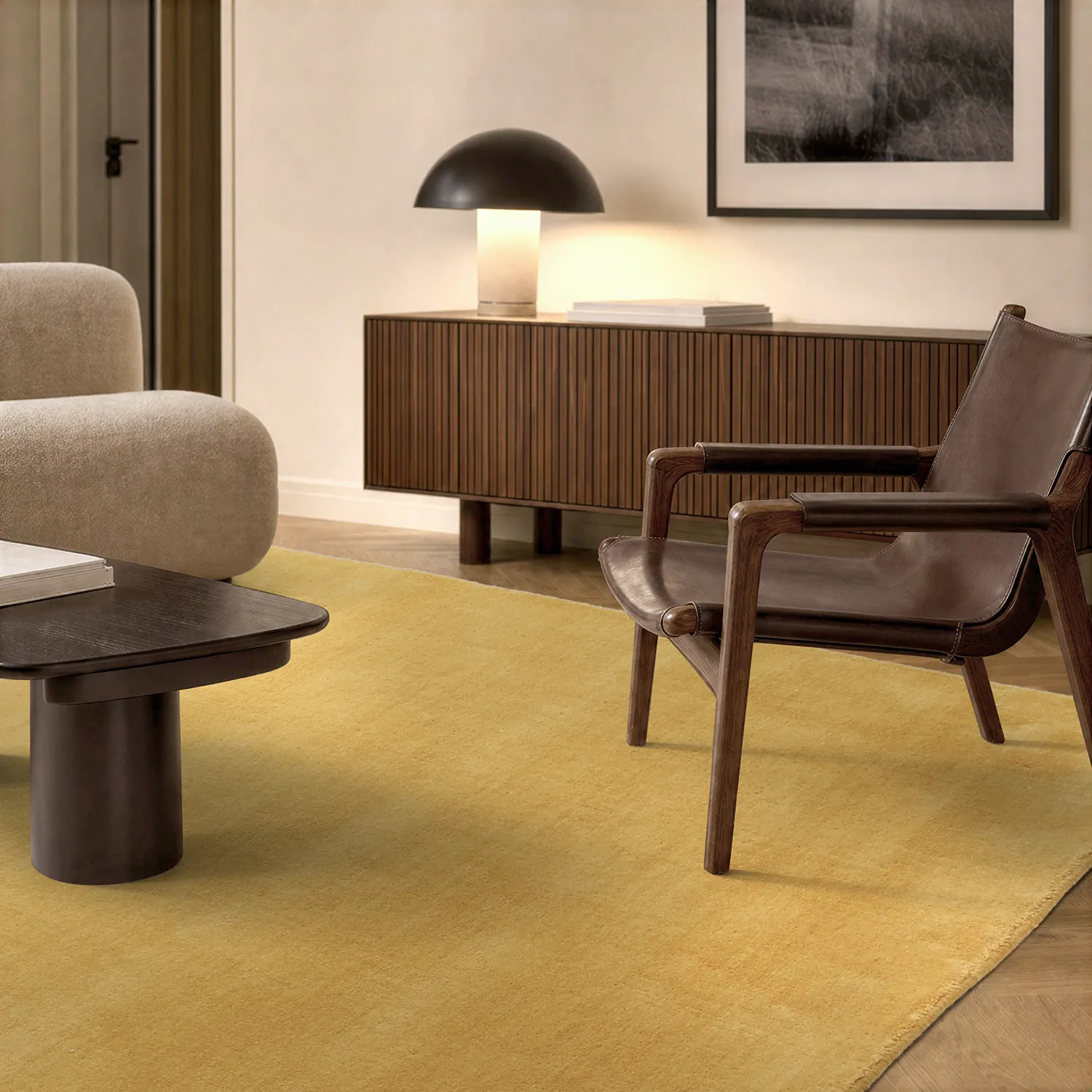 Wool rug - Rozel Handloom Wool Premium (ochre)