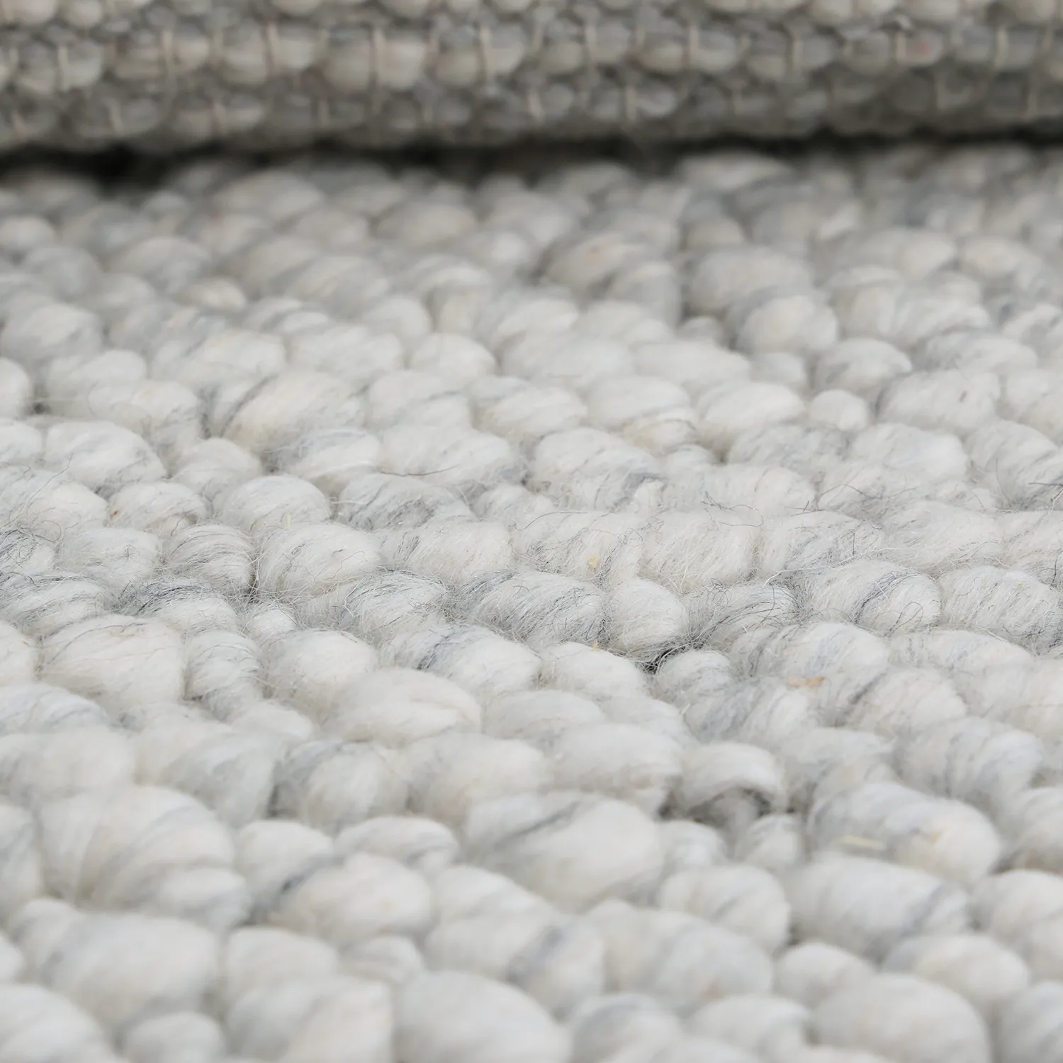 Wool rug - Sala Irregular Wool Bubble (light grey melange)