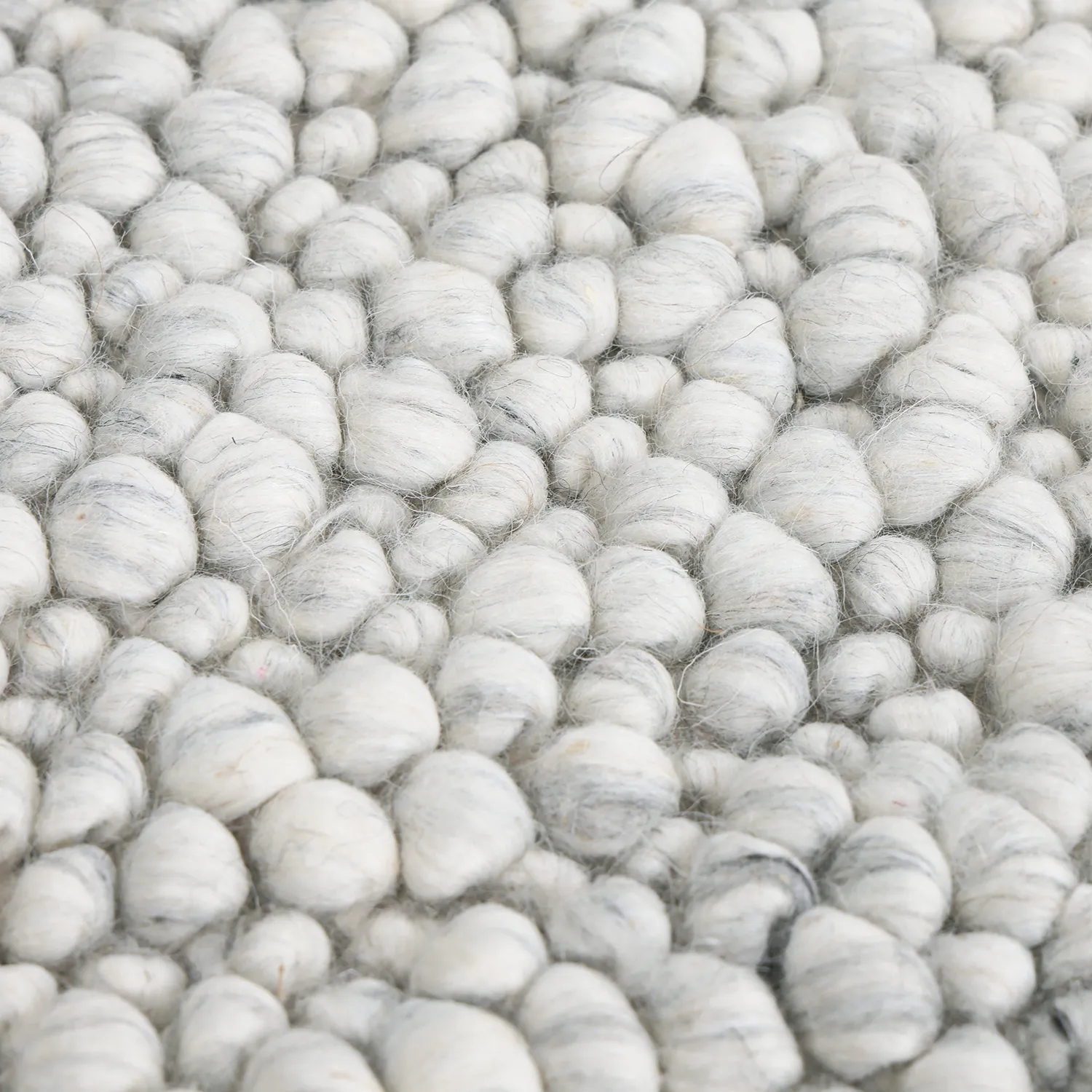 Wool rug - Sala Irregular Wool Bubble (light grey melange)