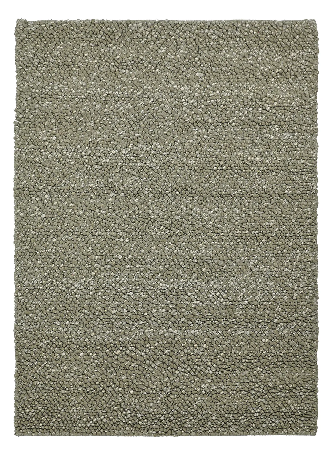 Wool rug - Sala Irregular Wool Bubble (moss green/white melange)