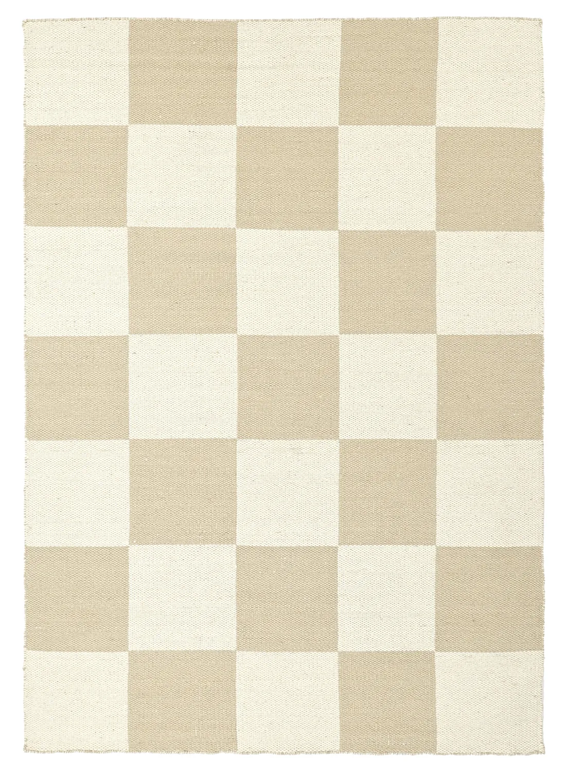 Wool rug - Scacco (white/beige)