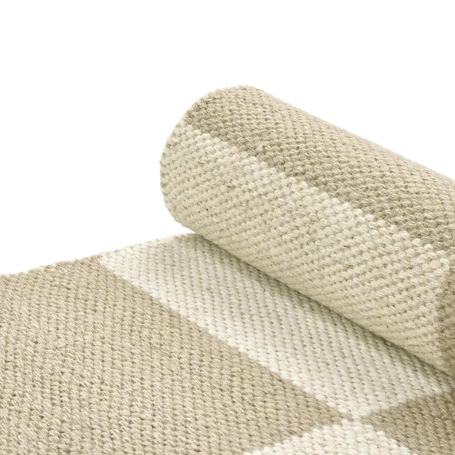 Wool rug - Scacco (white/beige)
