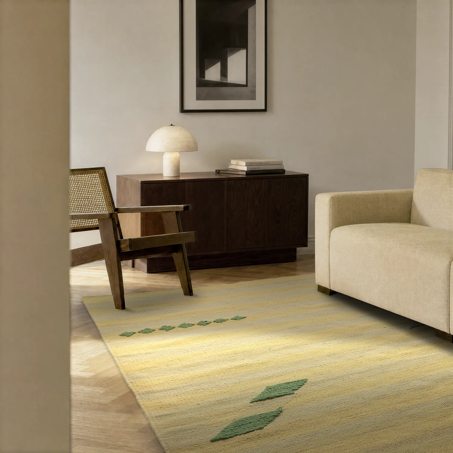 Wool rug - Serpa (light yellow)