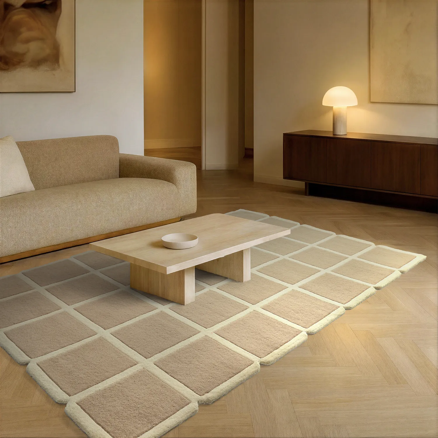 Wool rug - Syl Hand Tufted Wool Premium (beige/cream)