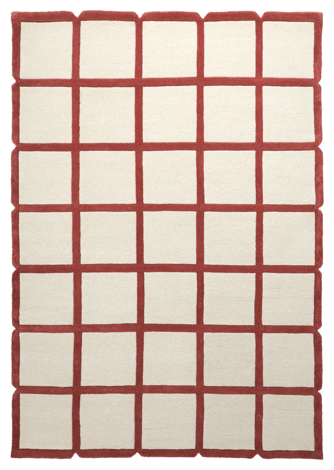 Wool rug - Syl Hand Tufted Wool Premium (red/white)