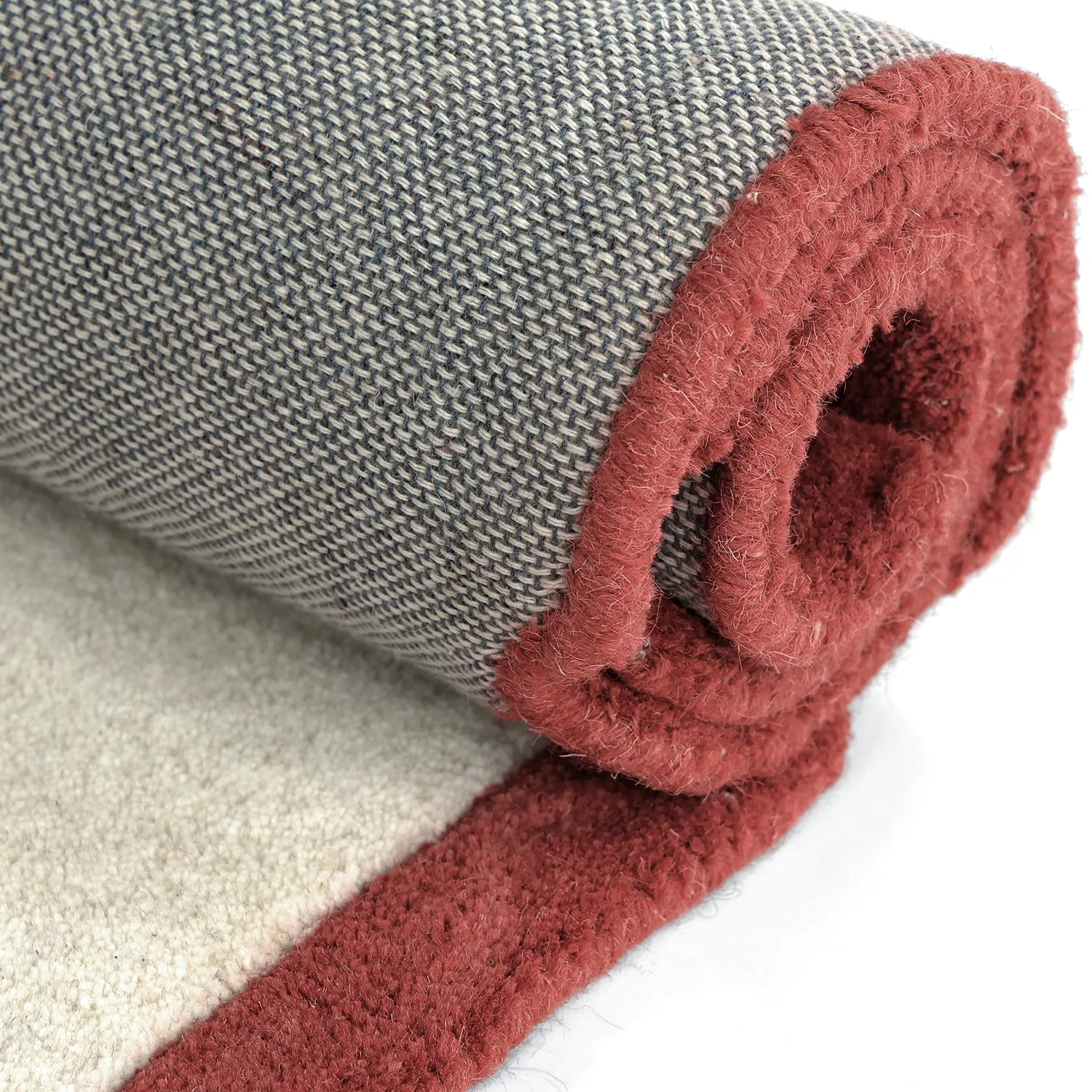 Wool rug - Syl Hand Tufted Wool Premium (red/white)