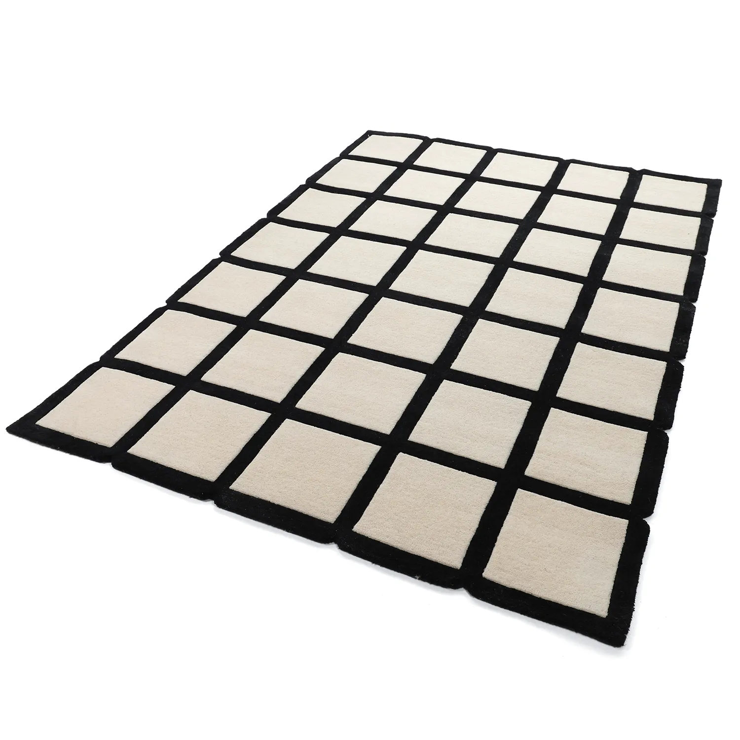 Wool rug - Syl Hand Tufted Wool Premium (black/white)